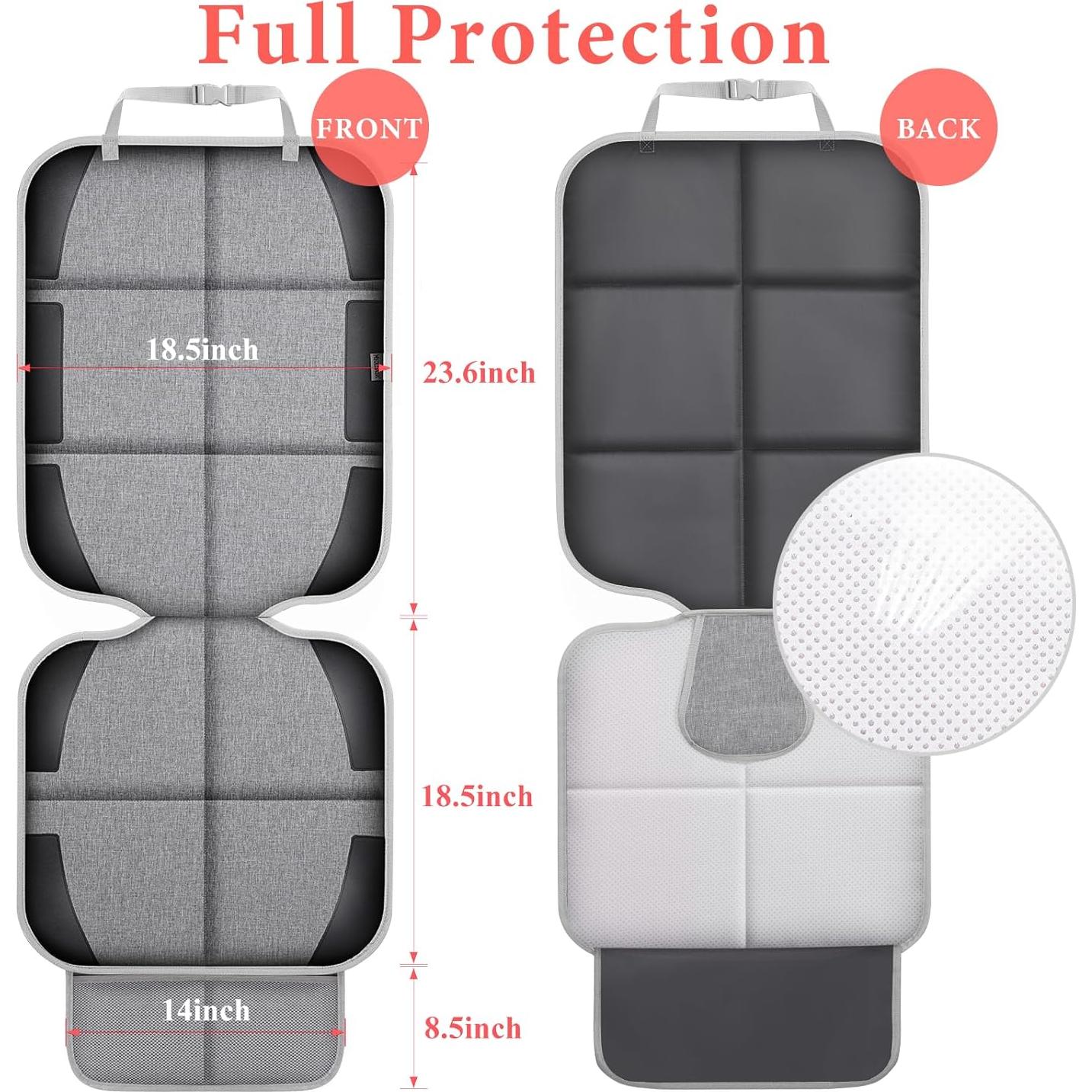 Protector de Asiento de Coche Meolsaek Impermeable Gris Negro