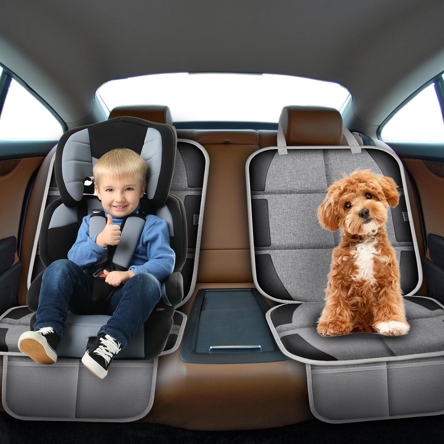 Protector de Asiento de Coche Meolsaek Impermeable Gris Negro