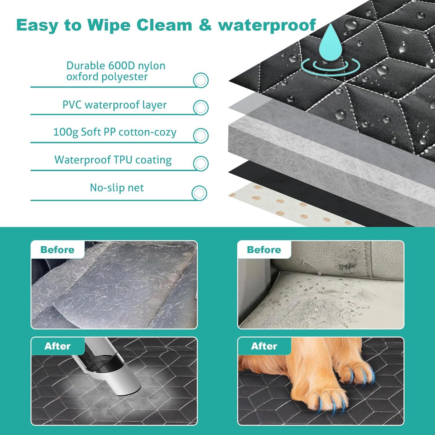 Funda de Asiento para Perros Meginc para Camiones 600D Impermeable