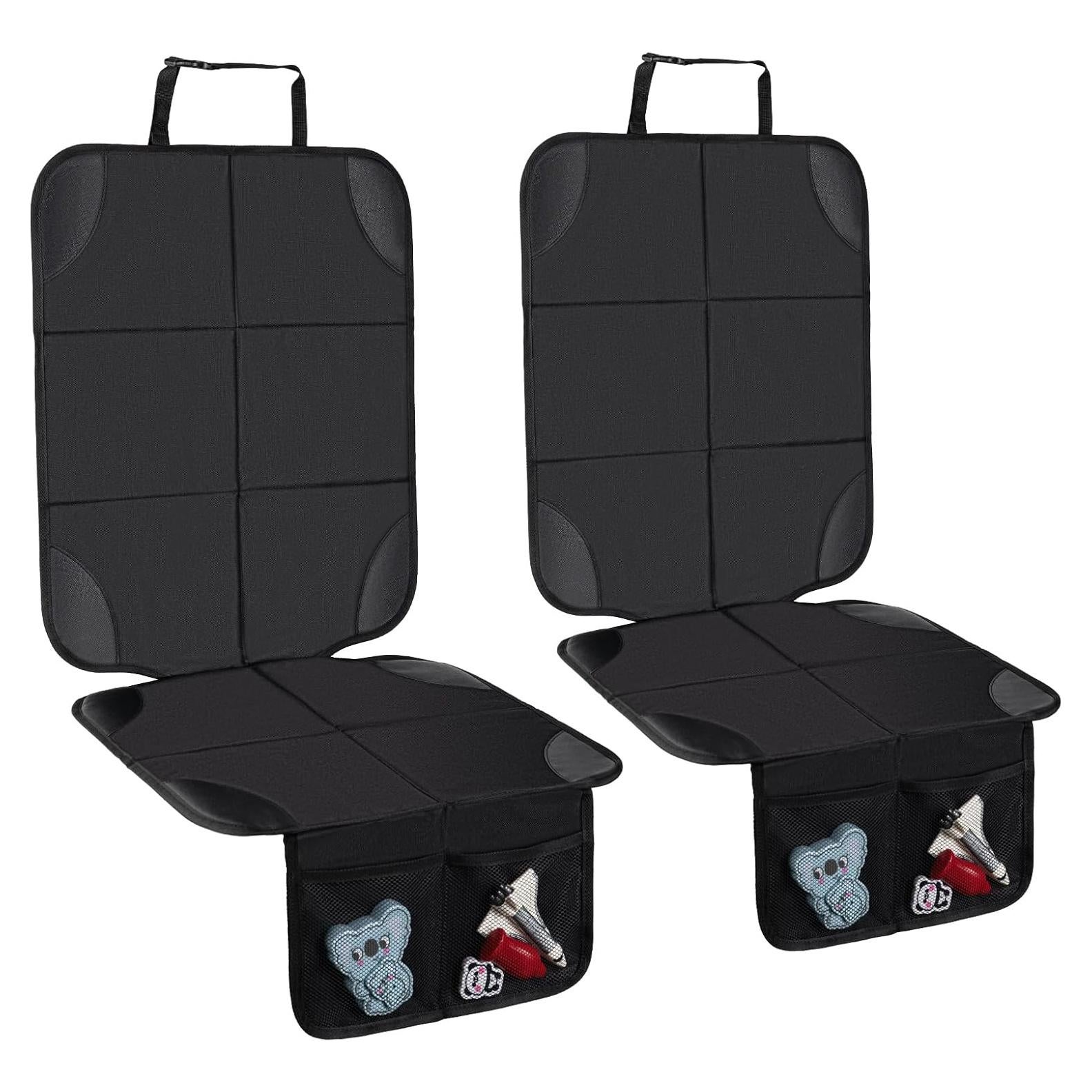 Protector de Asiento de Coche Husfunov 2 Pcs Negro Impermeable