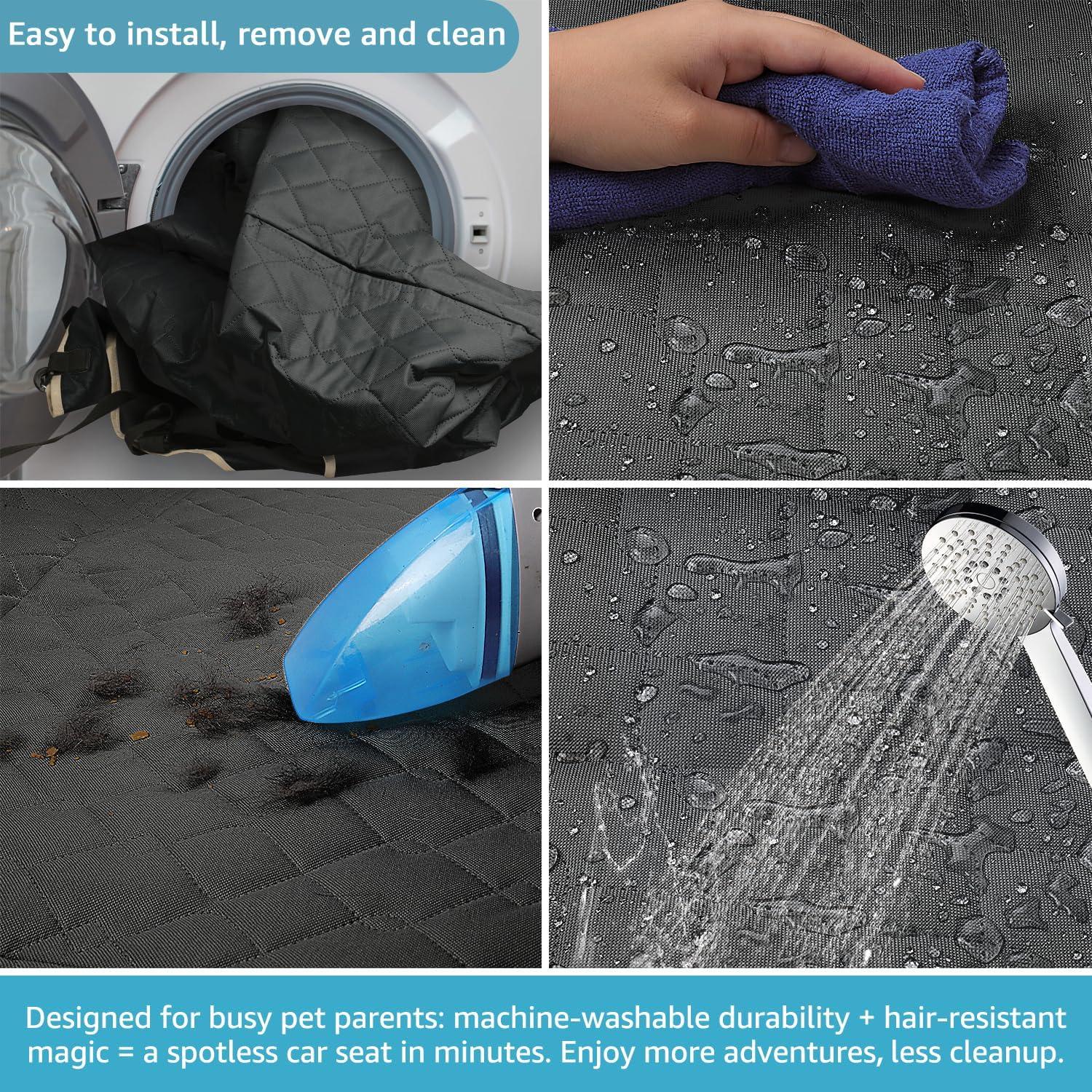 Cubierta de Asiento para Perros Lassie Negra 137x147 cm Impermeable