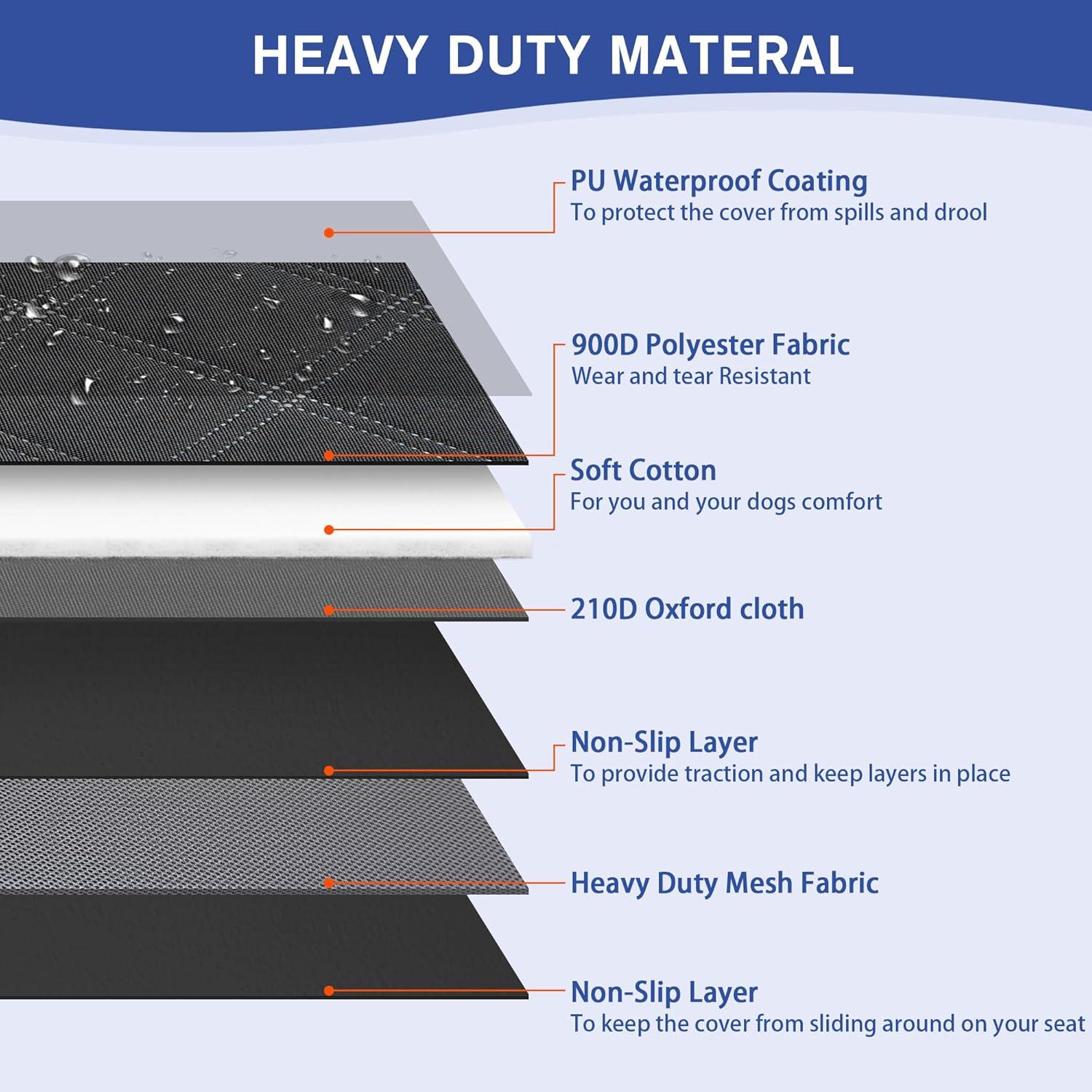 Funda de Asiento Trasero ALLANSING Mediana Impermeable Negro