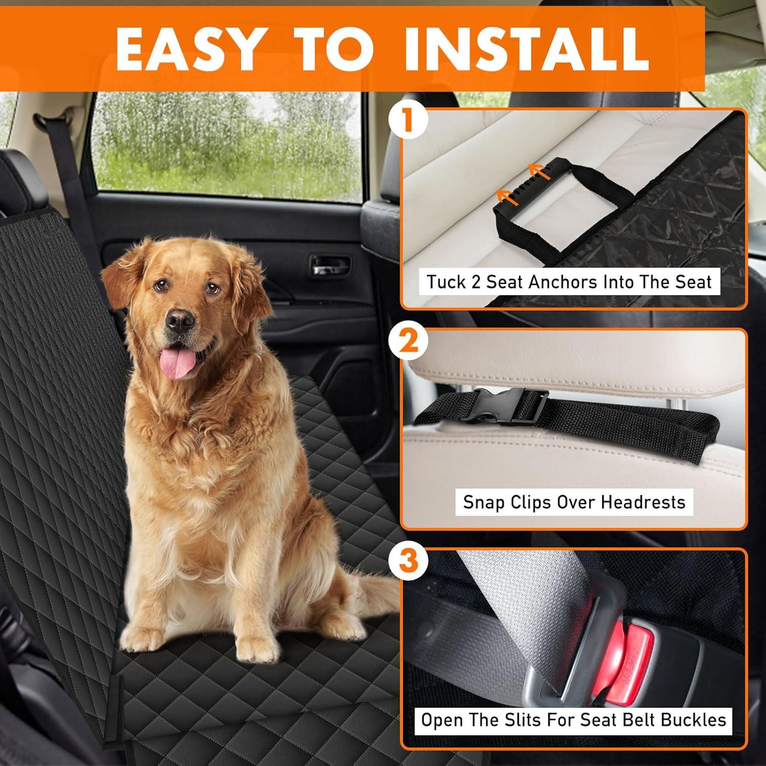 Cubierta de Asiento Trasero para Perros NECKORY Impermeable