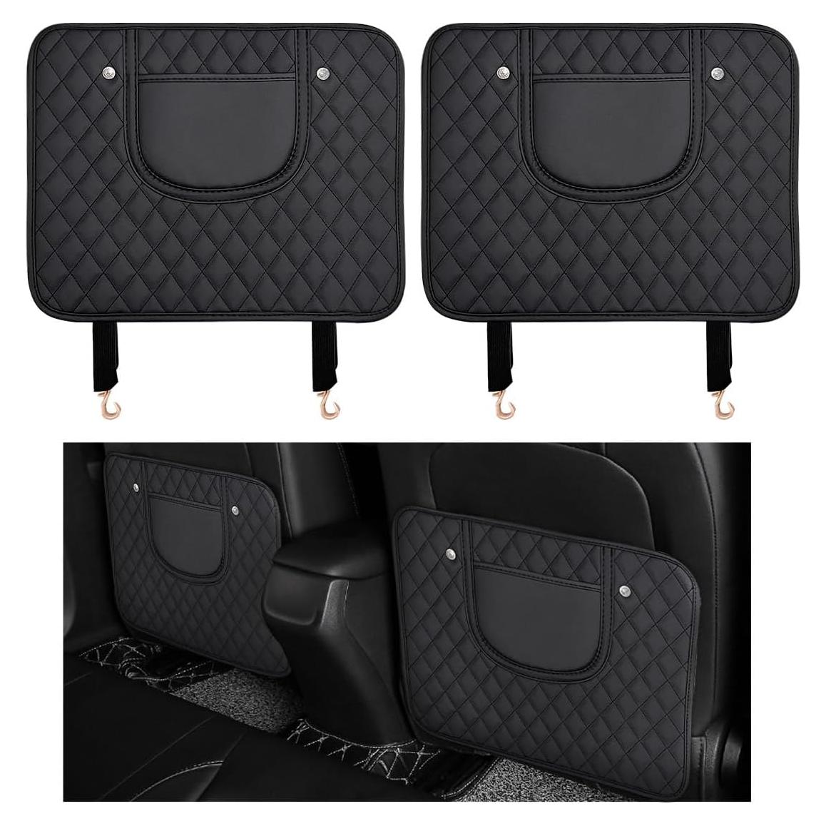 Protectores de Patadas para Auto Suvnie - Cuero Negro, 2 Pcs