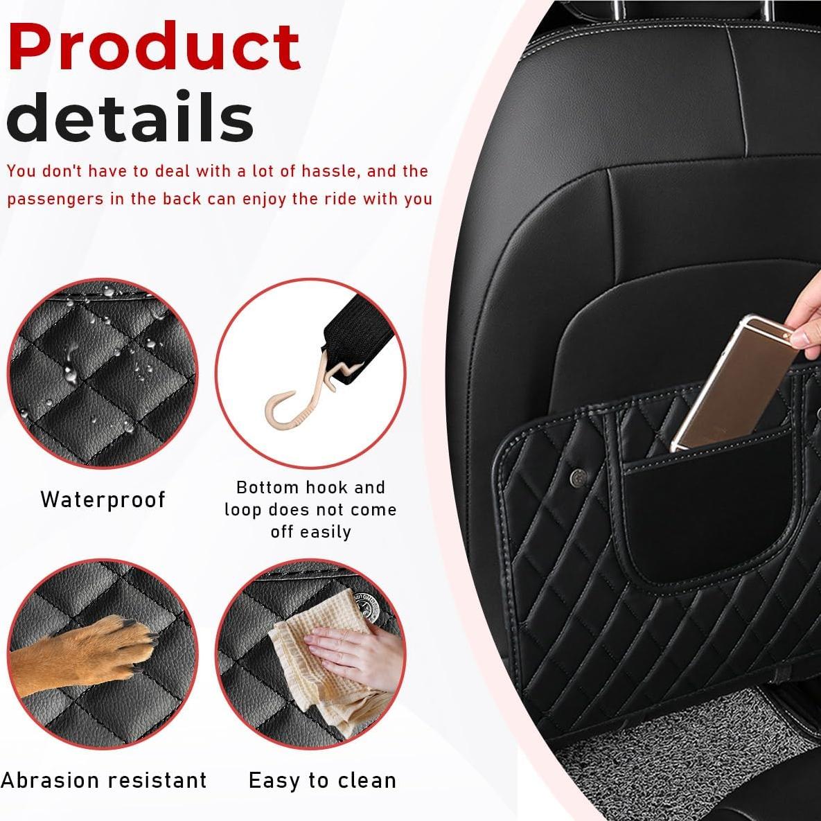 Protectores de Patadas para Auto Suvnie - Cuero Negro, 2 Pcs