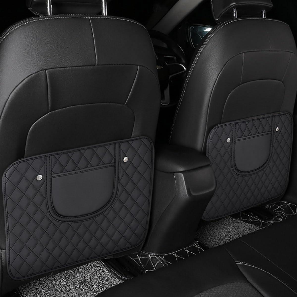 Protectores de Patadas para Auto Suvnie - Cuero Negro, 2 Pcs