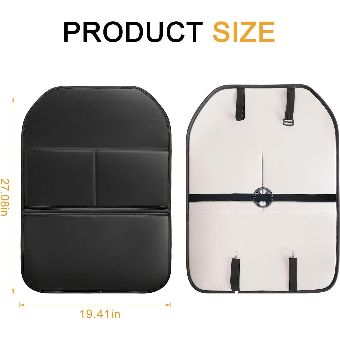 Paquete de 2 Protectores de Asiento Trasero BEITK Negro