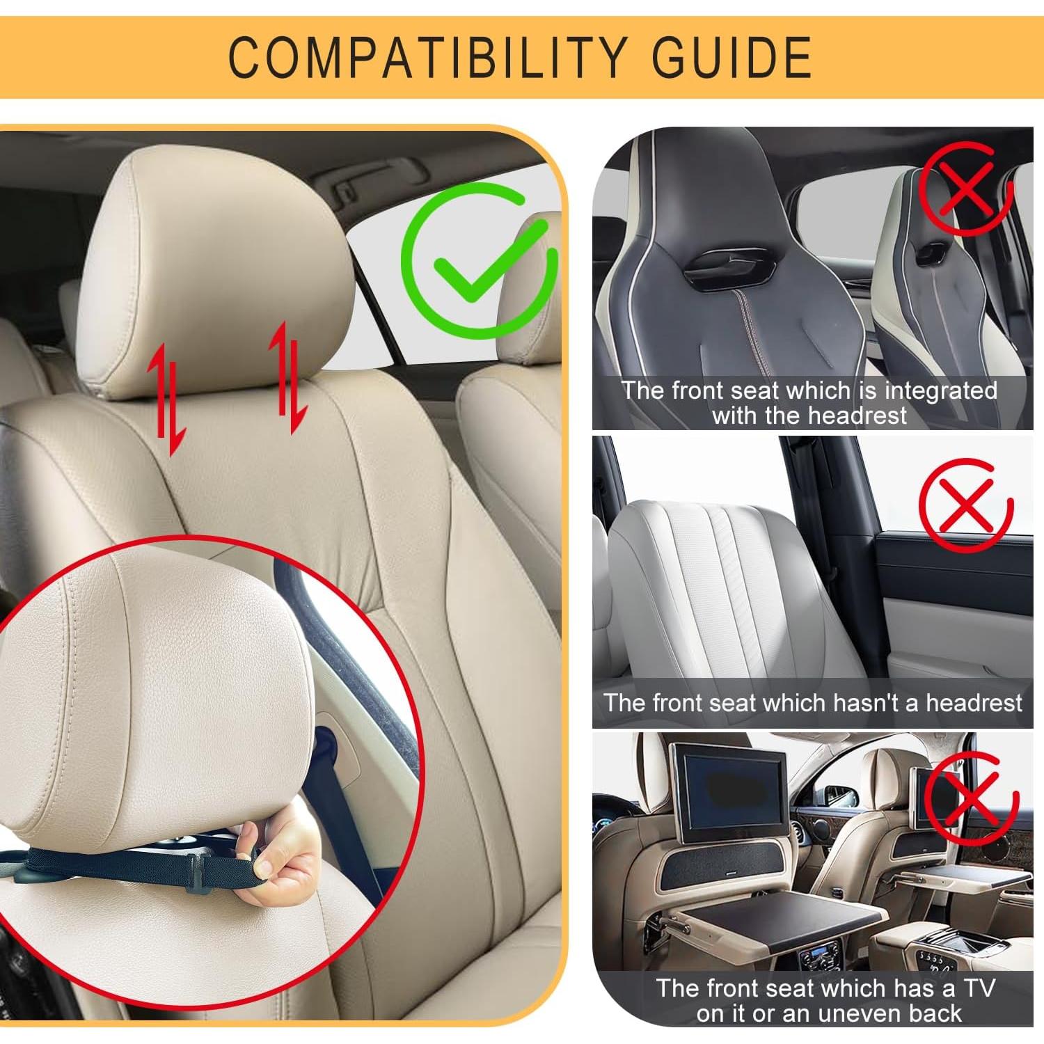 Paquete de 2 Protectores de Asiento Trasero BEITK Negro