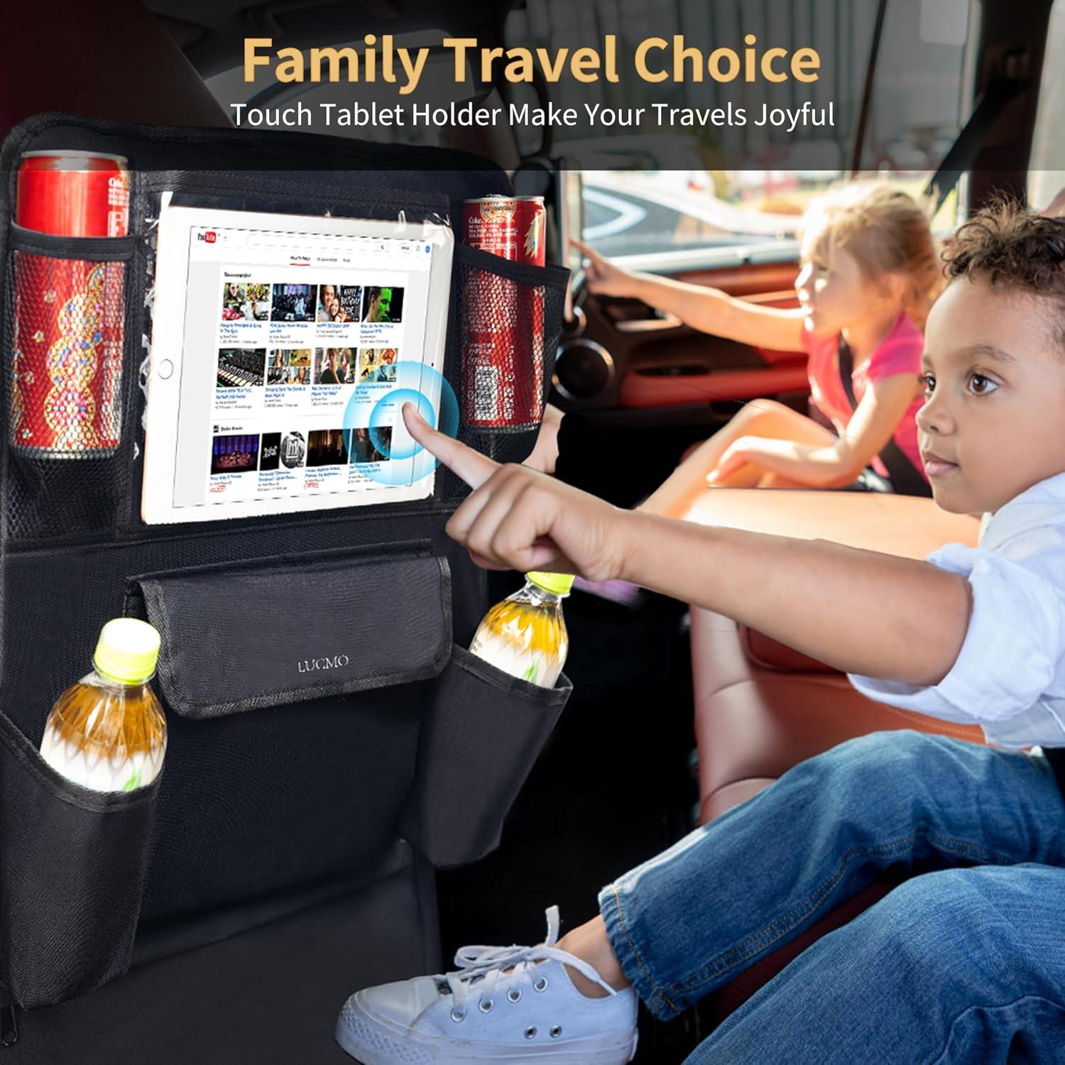 Organizador de Asiento Trasero LUCMO con Soporte para Tableta - Negro