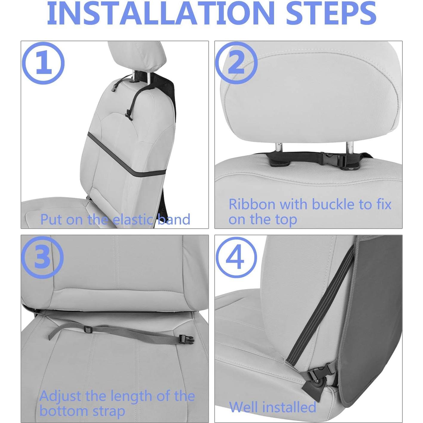 Protector de Asiento de Coche Viaviat FT016 Negro 2-Pack