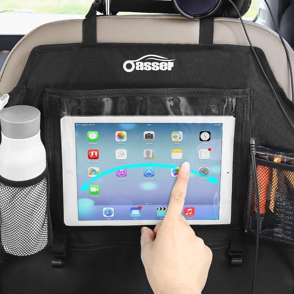 Organizador de Asiento Trasero Oasser E2 Kick Mats con Soporte para iPad