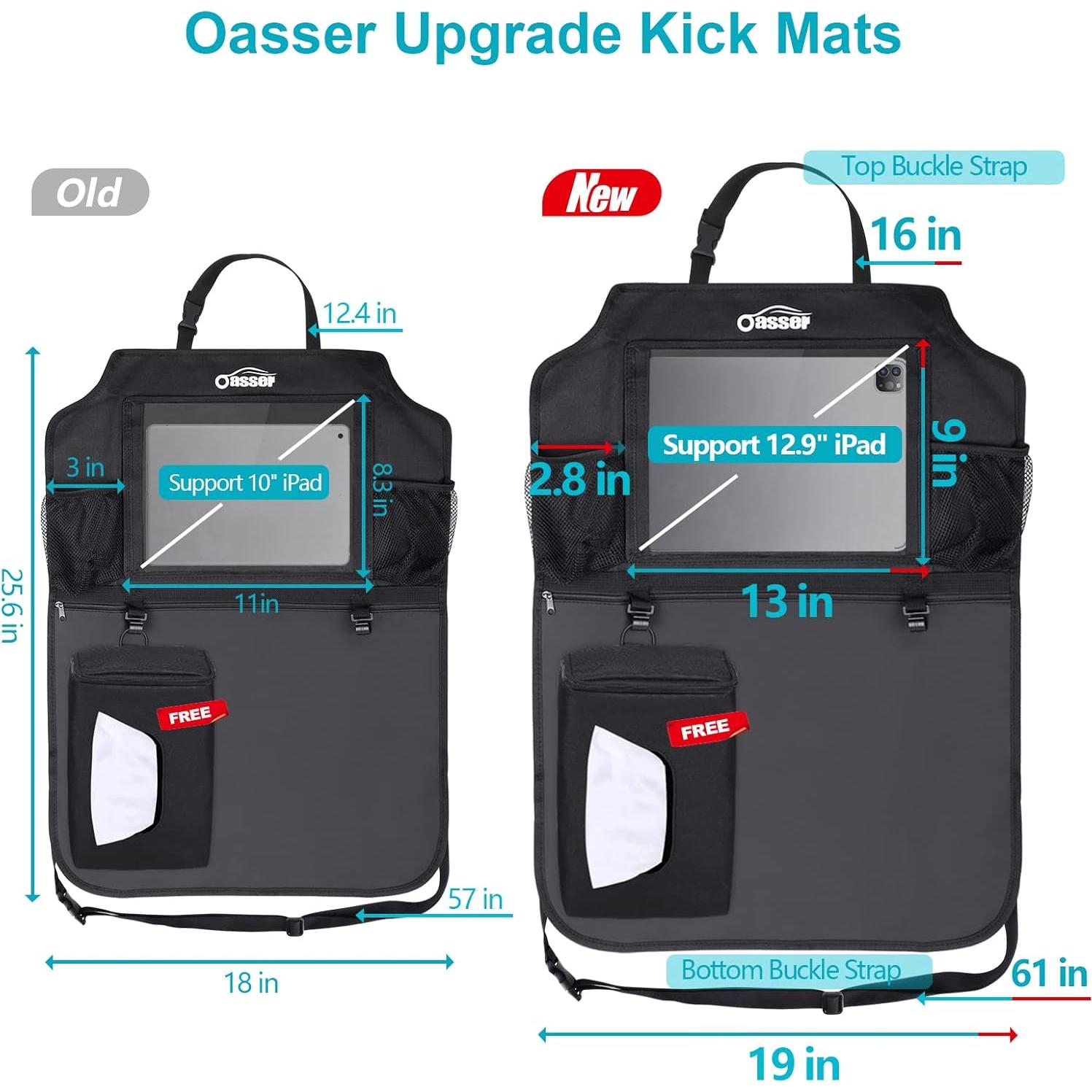 Organizador de Asiento Trasero Oasser E2 Kick Mats con Soporte para iPad