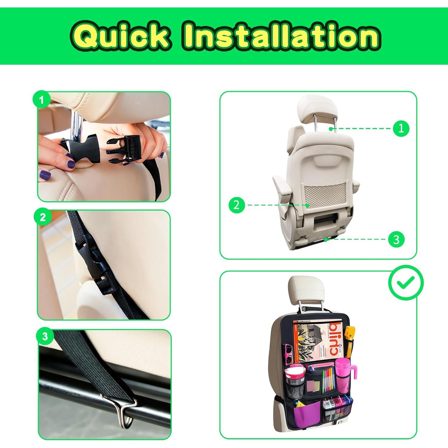 Organizador de Asiento Trasero de Auto AXELECT - 2 Paquete