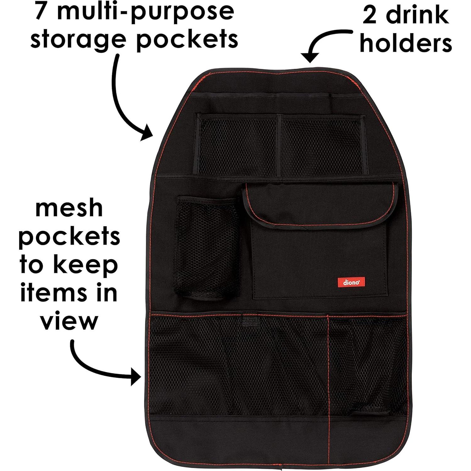 Organizador de Asiento Trasero Diono Stow n Go, Negro, 45.7x25.4 cm