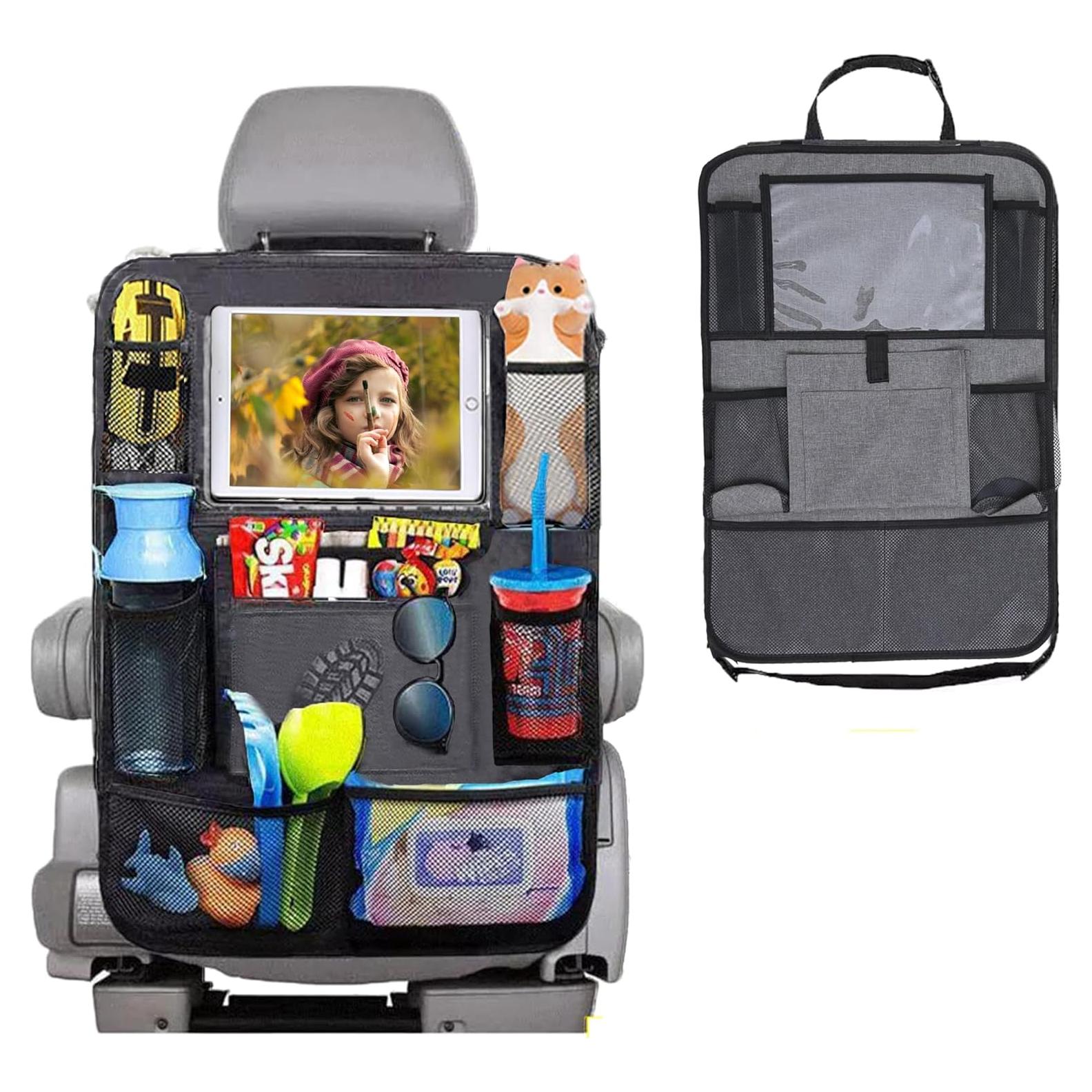 Organizador de respaldo de coche Zion Praiser 9 bolsillos gris