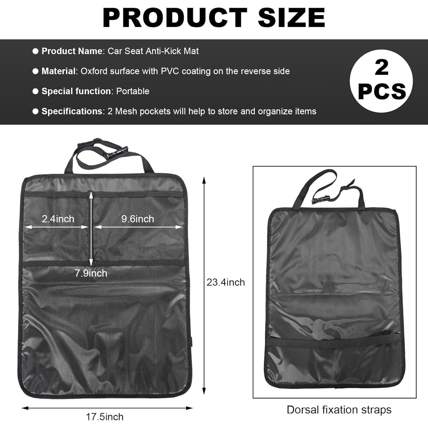 2 Protectores de Patadas Wevdn con Organizador para Auto