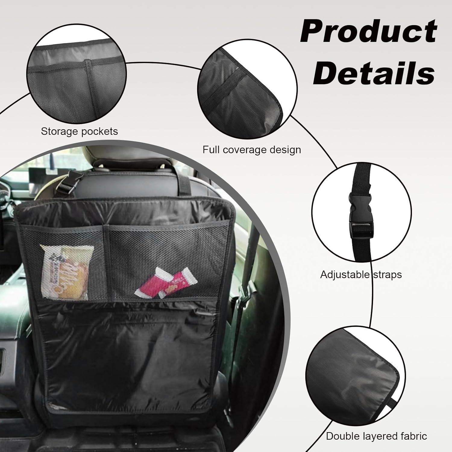 2 Protectores de Patadas Wevdn con Organizador para Auto