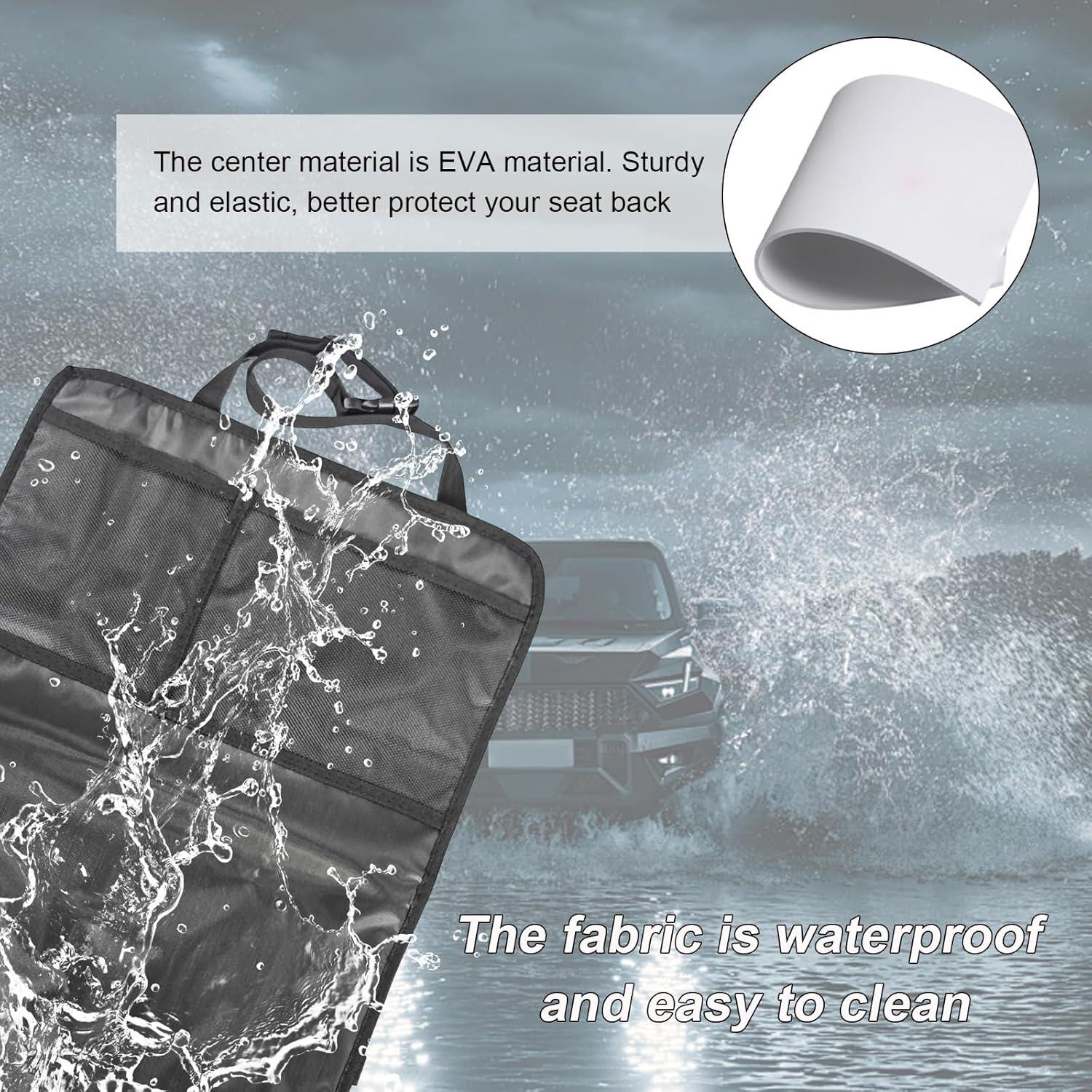 2 Protectores de Patadas Wevdn con Organizador para Auto