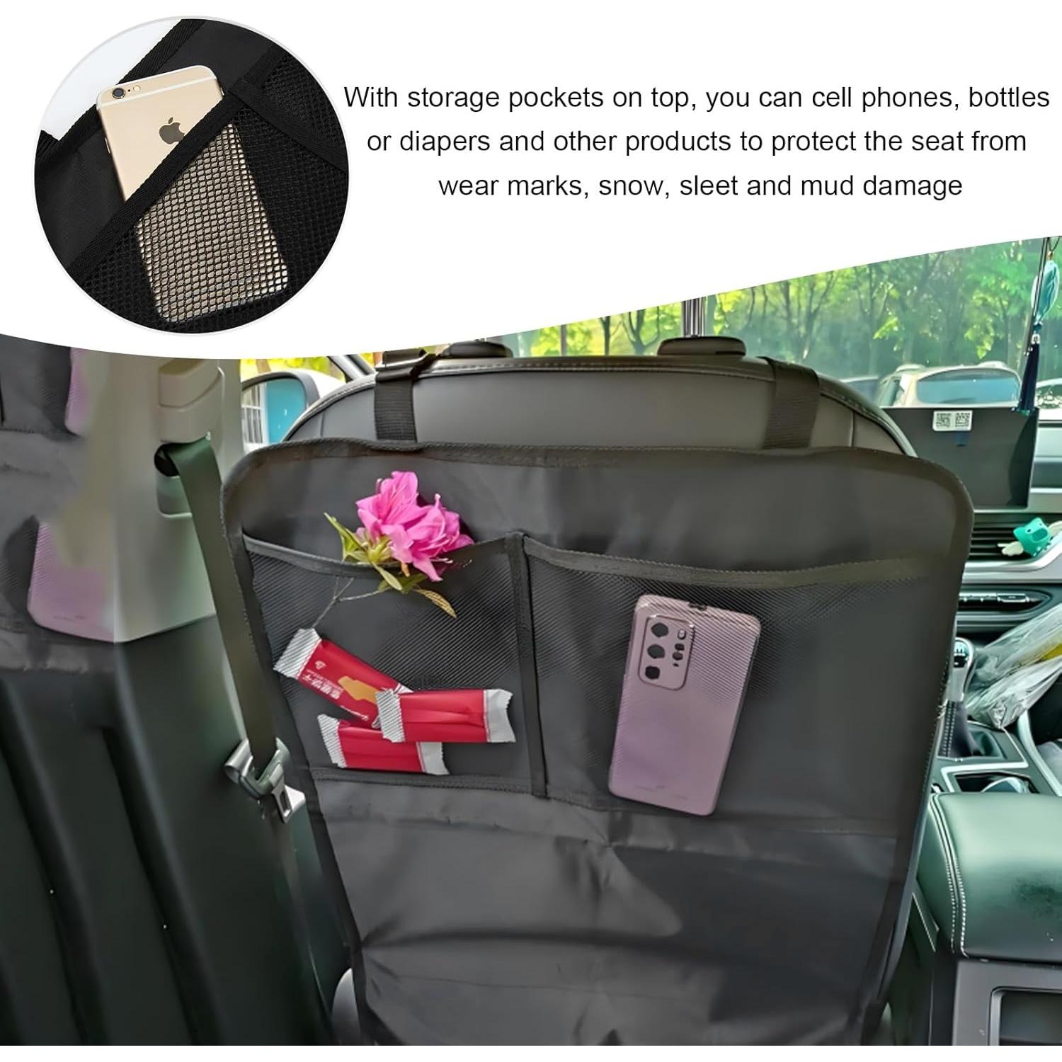 2 Protectores de Patadas Wevdn con Organizador para Auto