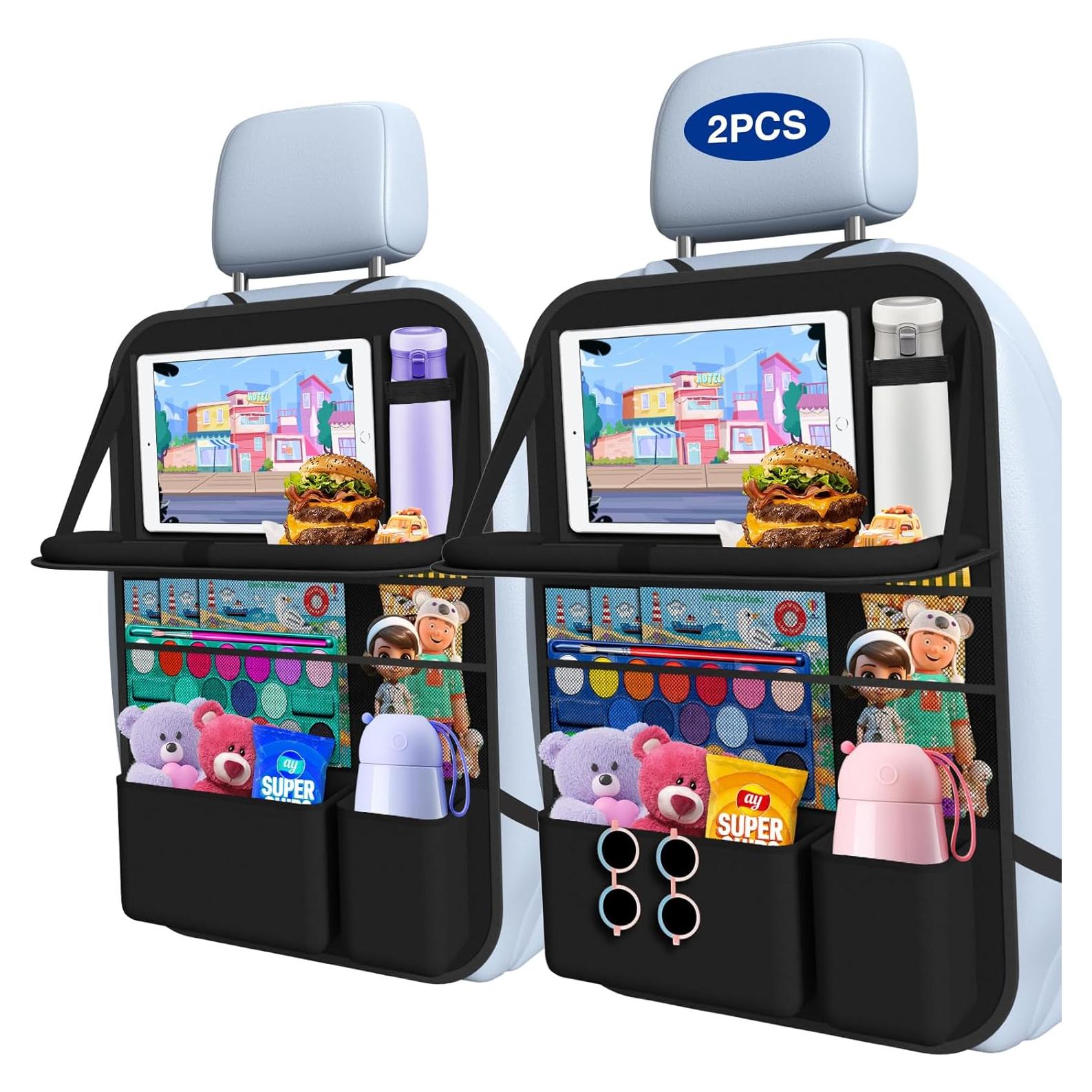 Organizador de Asiento Trasero Oneyus con Bandeja Plegable - 2 Pzs