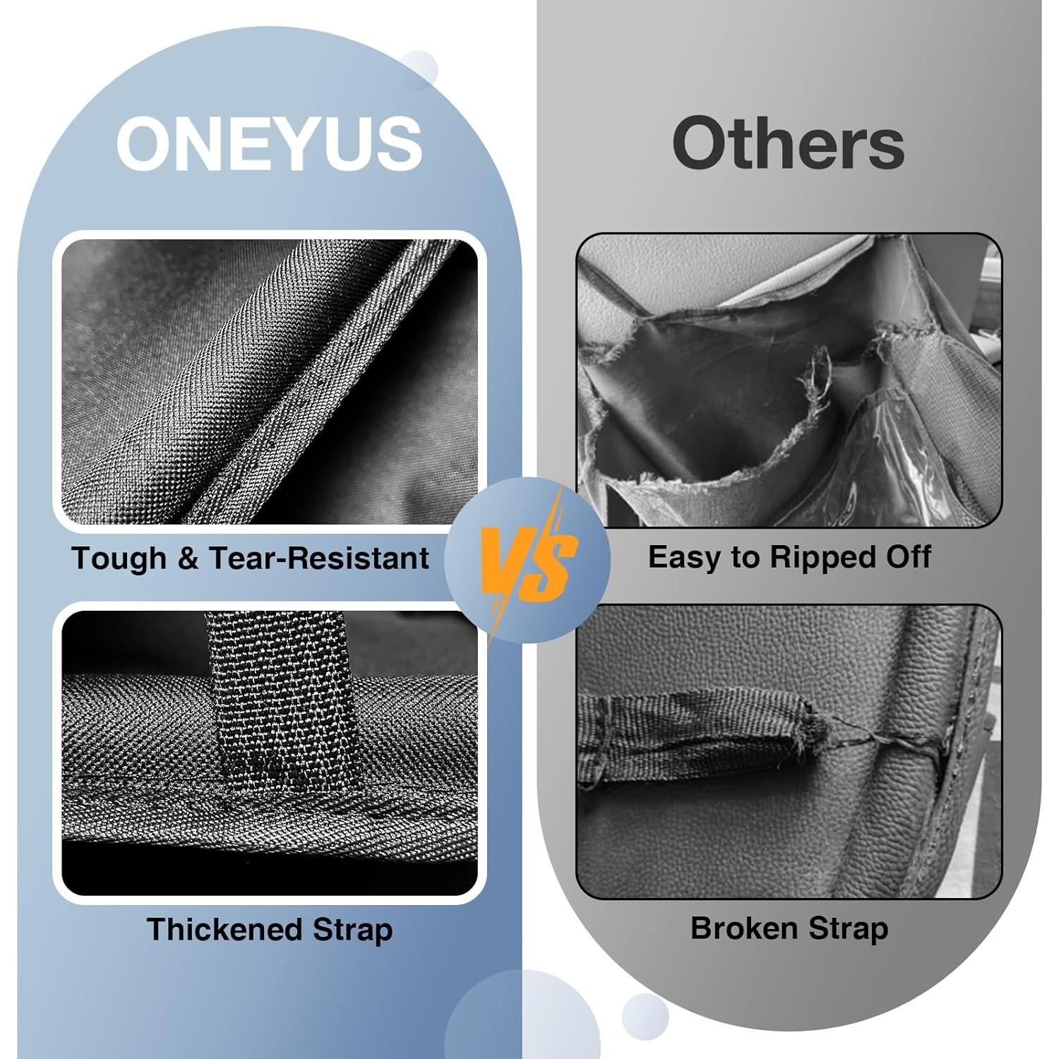 Organizador de Asiento Trasero Oneyus con Bandeja Plegable - 2 Pzs