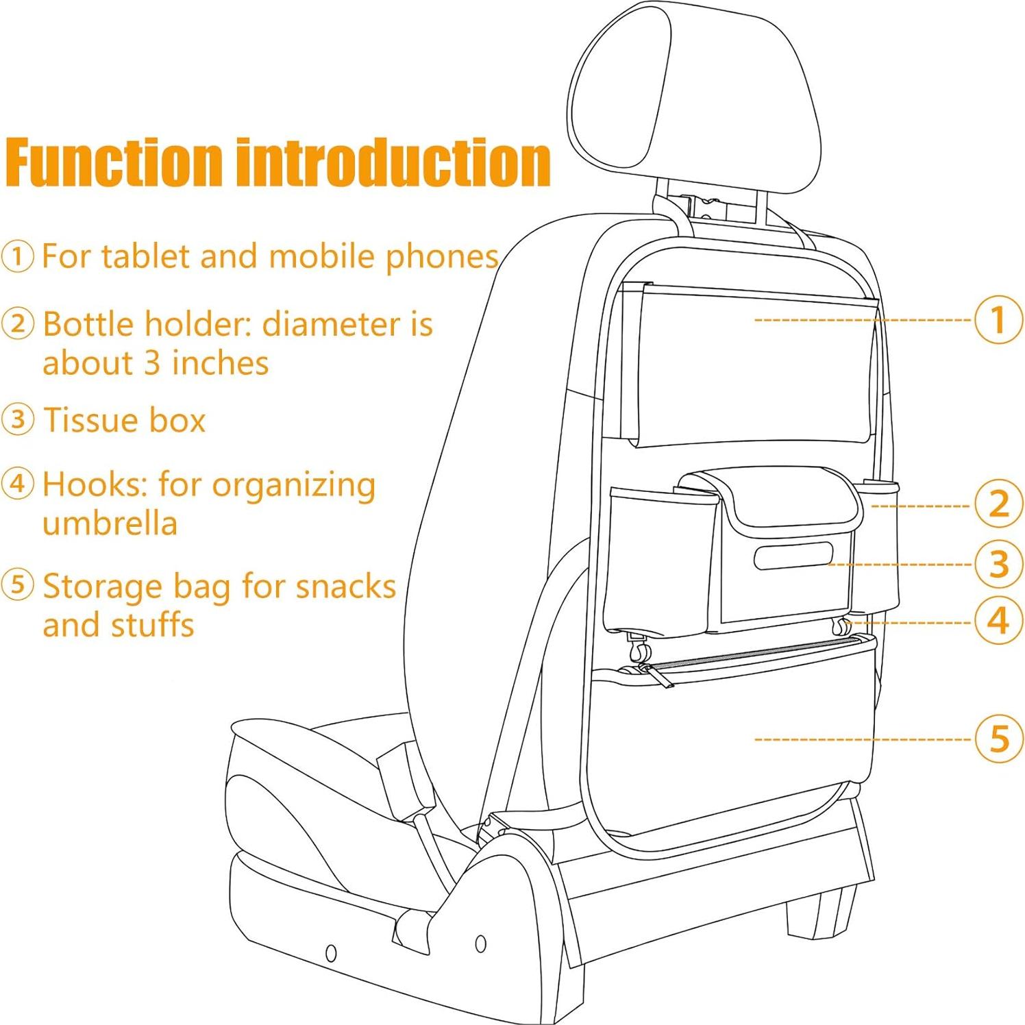 Organizador de Asientos de Coche Viaviat Beige Impermeable