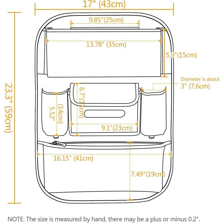 Organizador de Asientos de Coche Viaviat Beige Impermeable