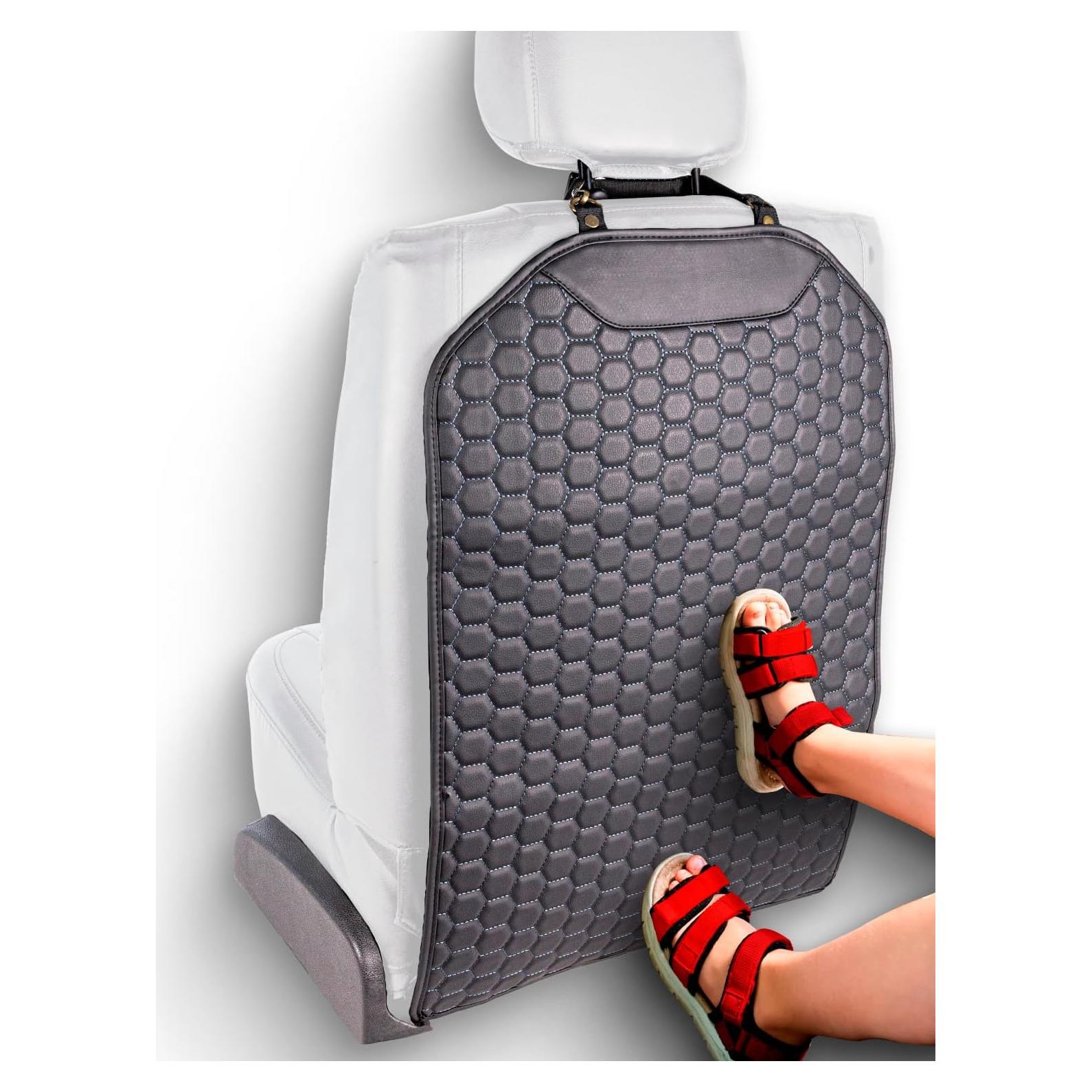 Protector de Asiento Trasero Owleys de Eco-Cuero Negro