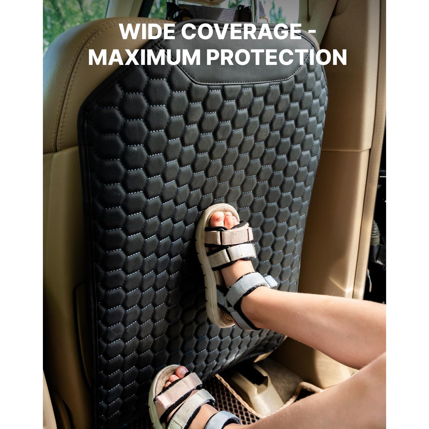 Protector de Asiento Trasero Owleys de Eco-Cuero Negro