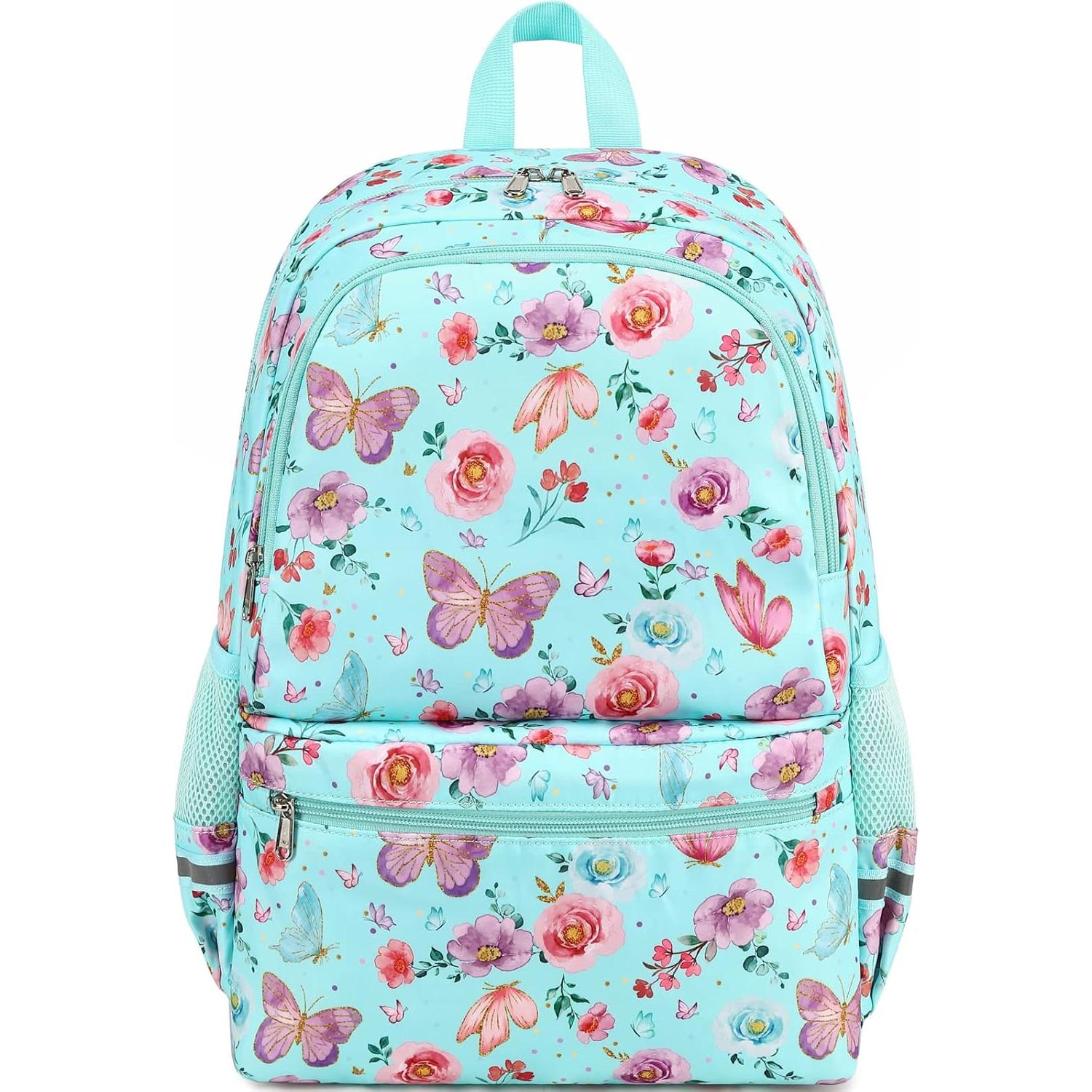 Mochila Escolar DSIUE para Niñas Azul Lago con Lonchera