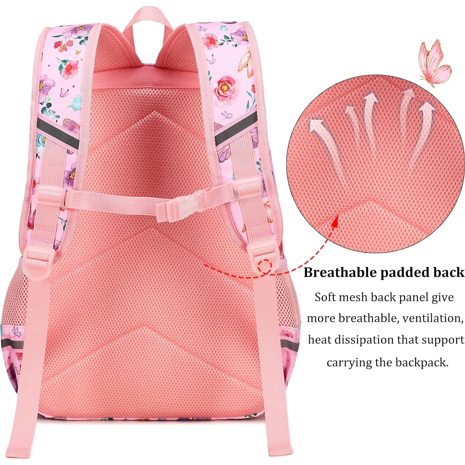 Mochila Escolar DSIUE para Niñas Azul Lago con Lonchera