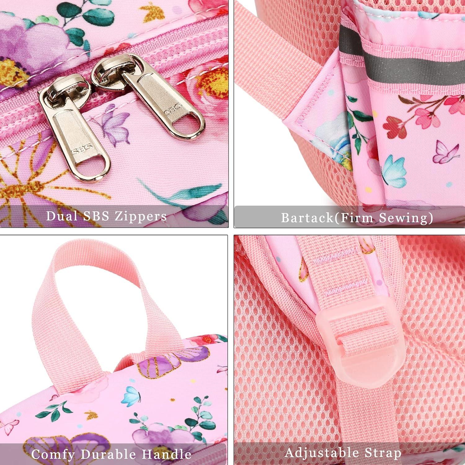 Mochila Escolar DSIUE para Niñas Azul Lago con Lonchera