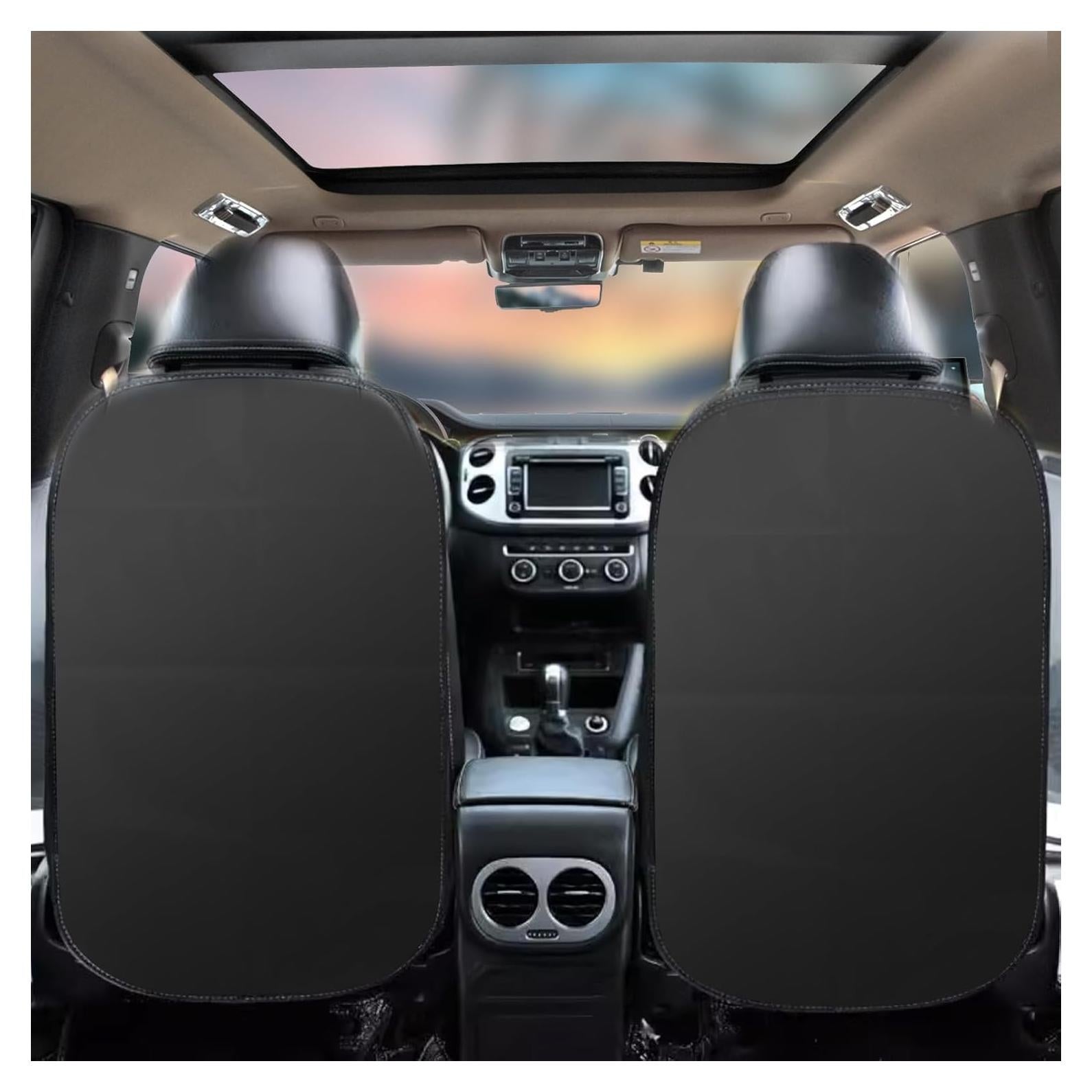 Paquete de 2 Protectores de Asiento Trasero KEVWR Negro