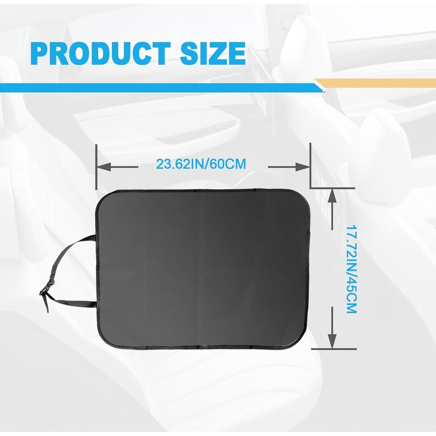 Paquete de 2 Protectores de Asiento Trasero KEVWR Negro