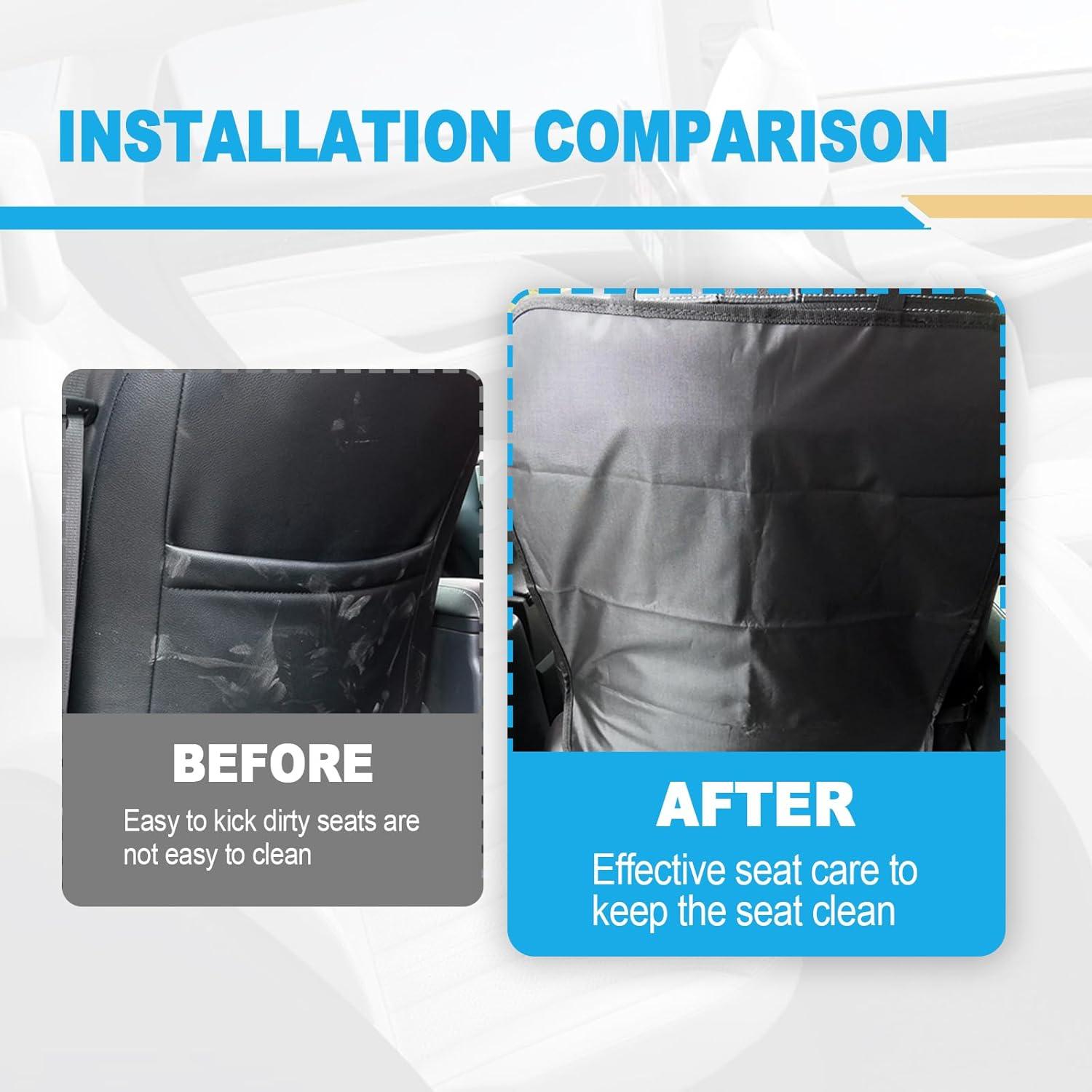 Paquete de 2 Protectores de Asiento Trasero KEVWR Negro