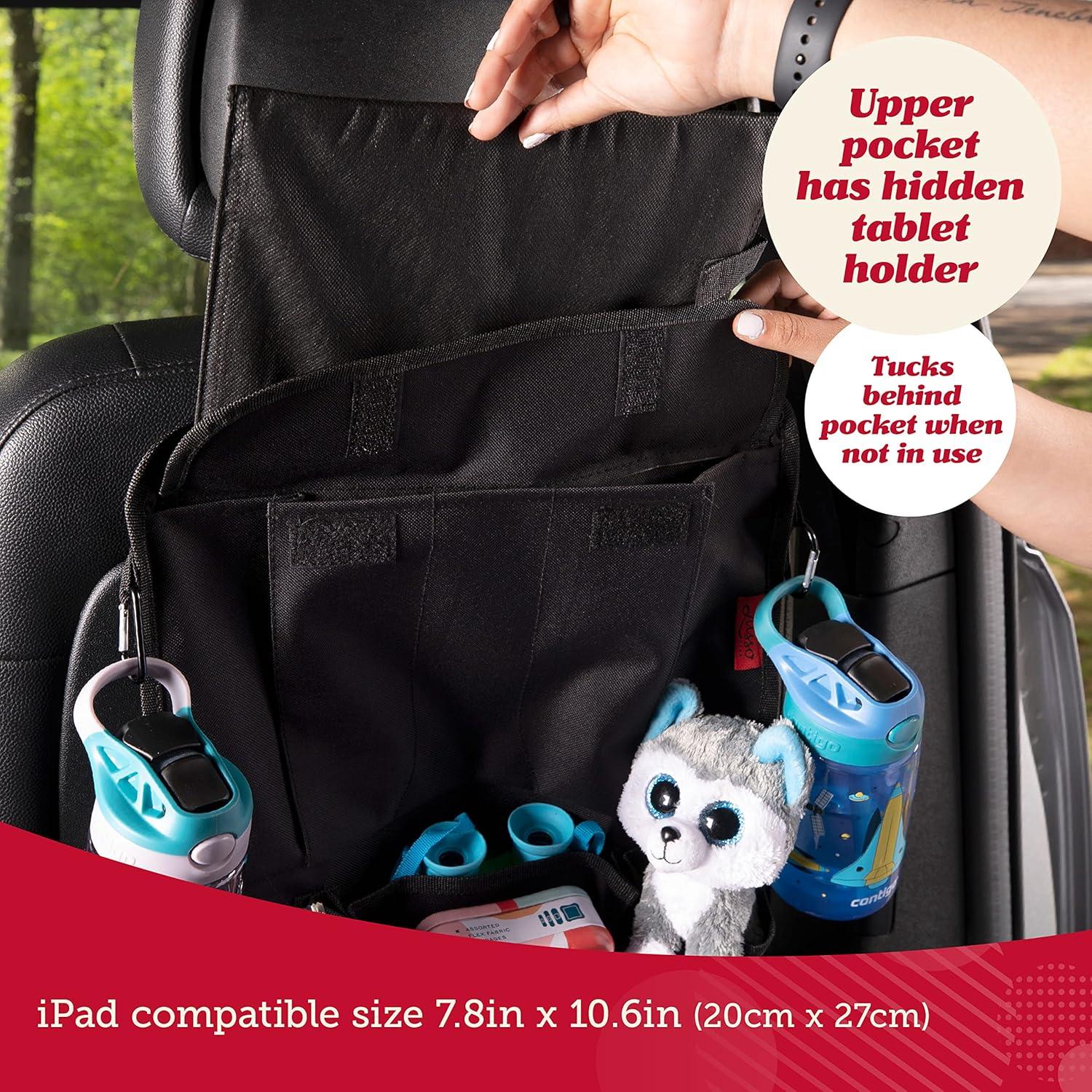 Organizador de Asiento Trasero Lusso Gear - 12 Bolsillos - Negro