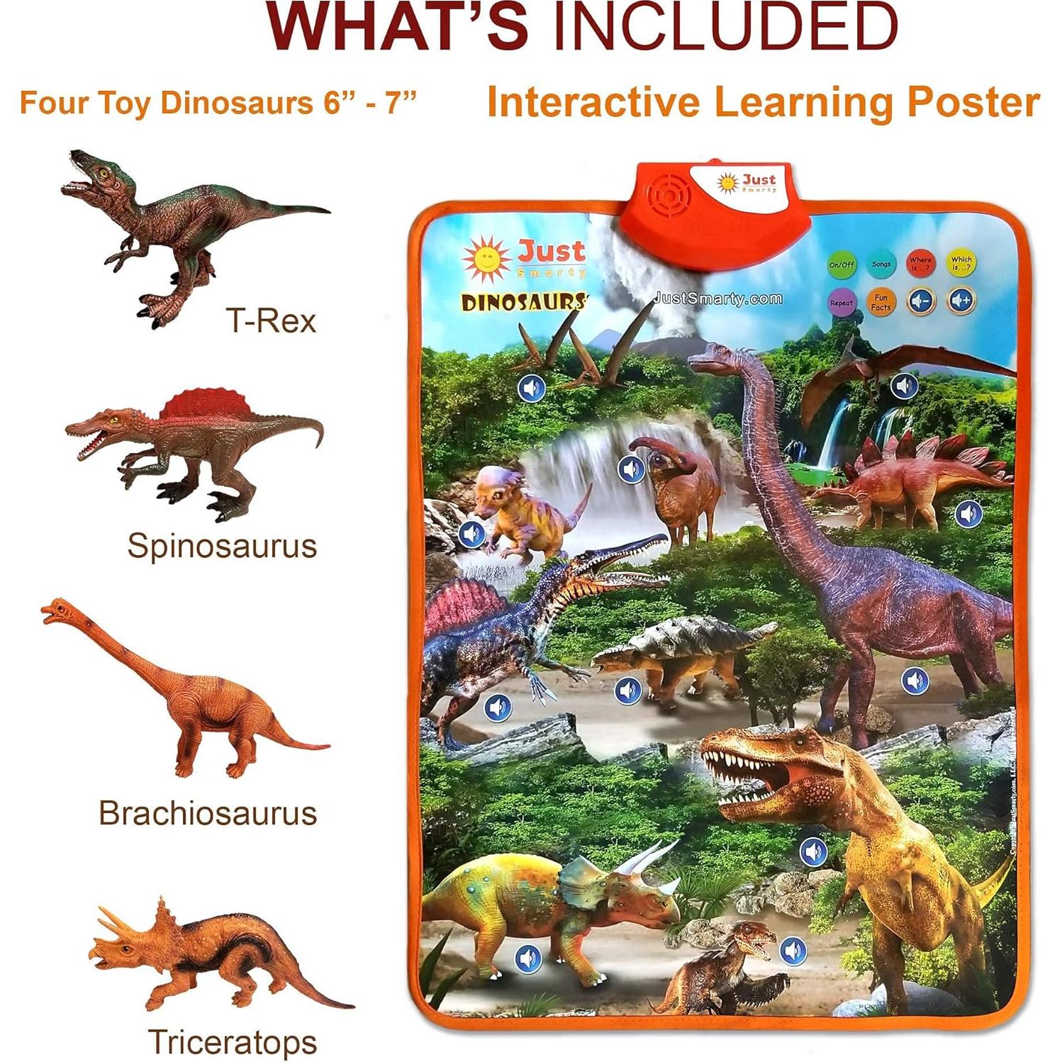 Póster Interactivo Just Smarty de Dinosaurios 60x40 cm