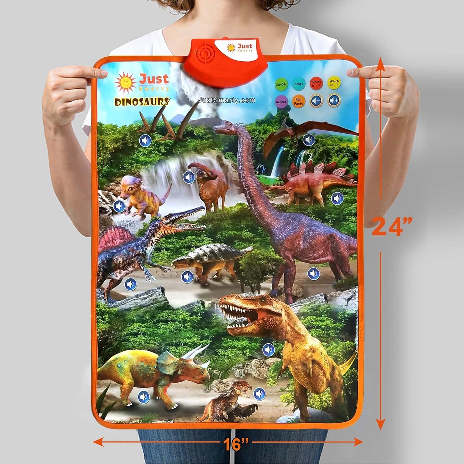 Póster Interactivo Just Smarty de Dinosaurios 60x40 cm