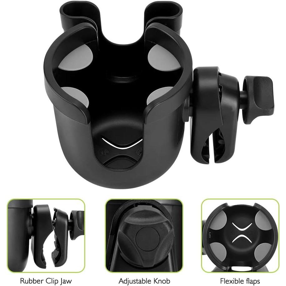 Soporte para Taza y Teléfono Accmor 2-en-1 Universal Negro