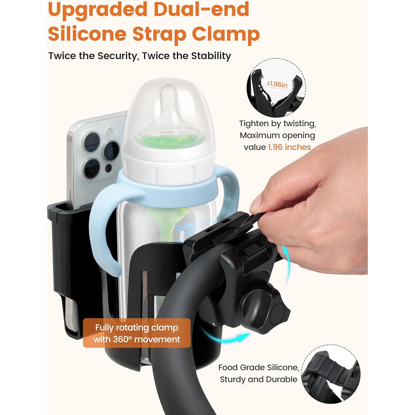 Soporte 2-en-1 para Taza y Teléfono Joxodak ZJ04-BB Negro