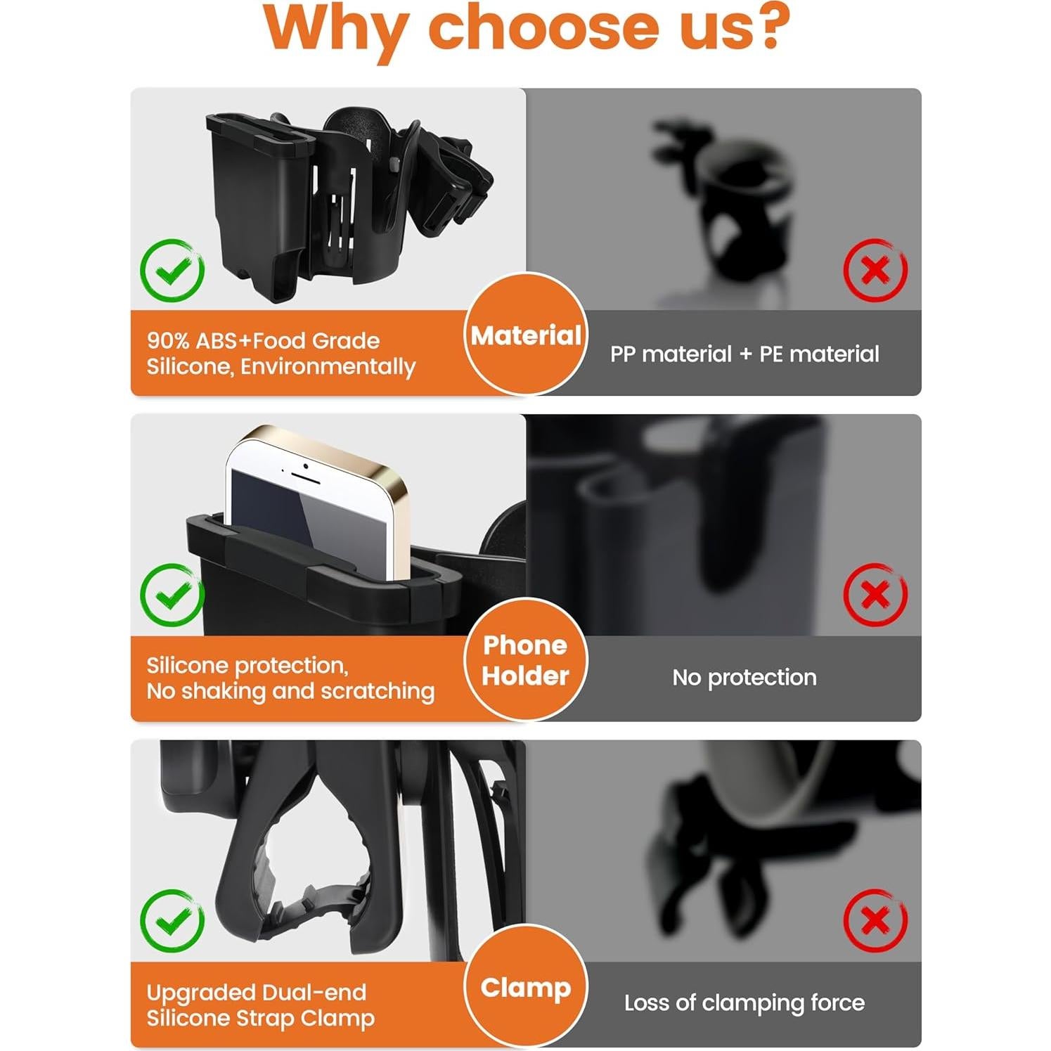 Soporte 2-en-1 para Taza y Teléfono Joxodak ZJ04-BB Negro