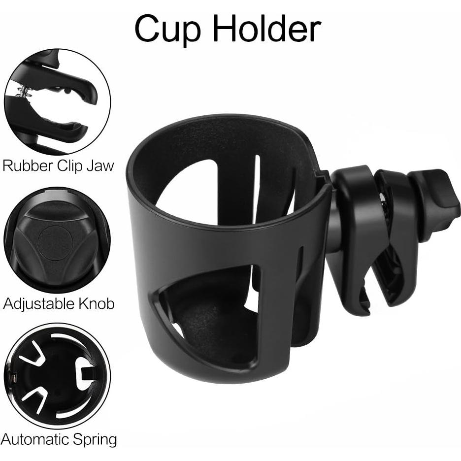 Soporte para Taza Accmor Universal Negro para Cochecito y Bicicleta