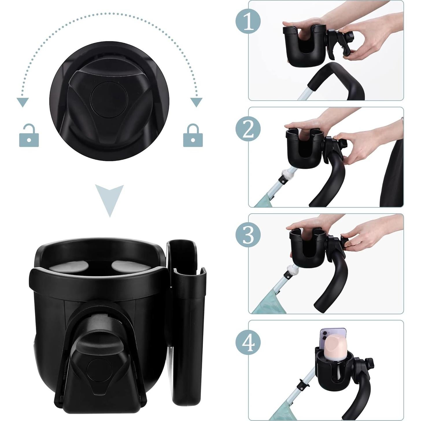 Soporte para Taza Ajustable Suranew con Soporte para Teléfono