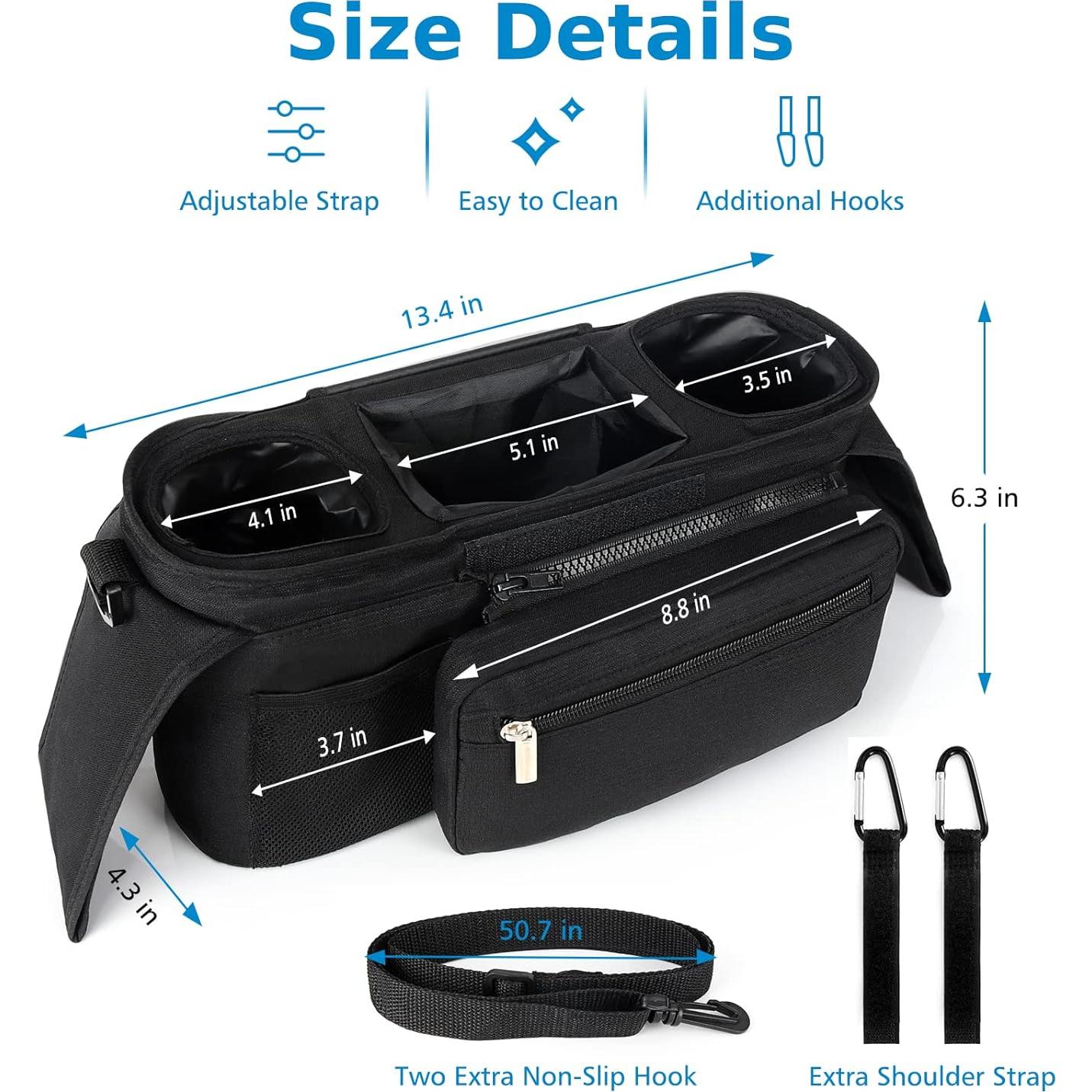 Organizador Universal para Carriola Accmor con Soporte para Vaso