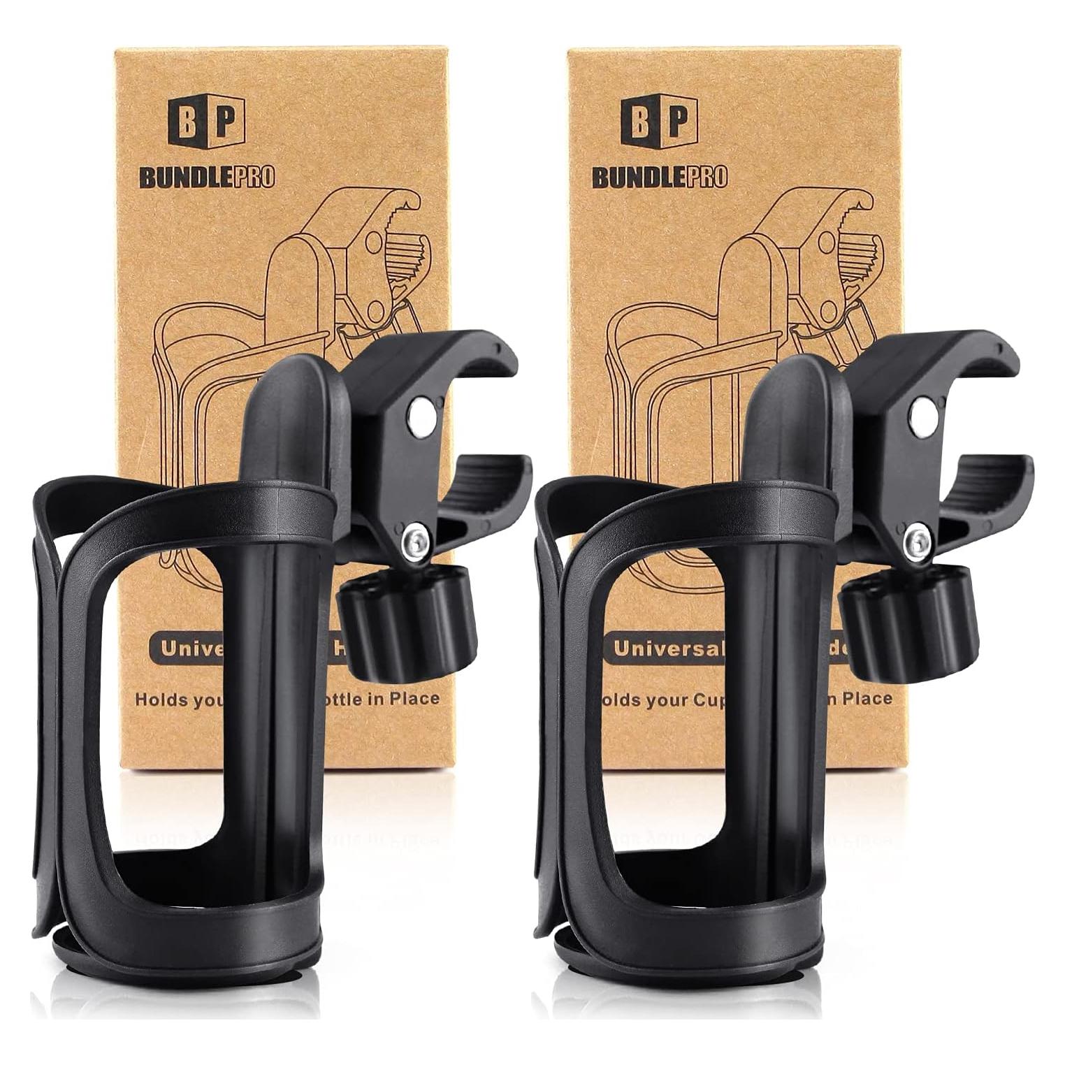 Soportes para Vasos BUNDLEPRO - 2 Piezas, Universal, Negro