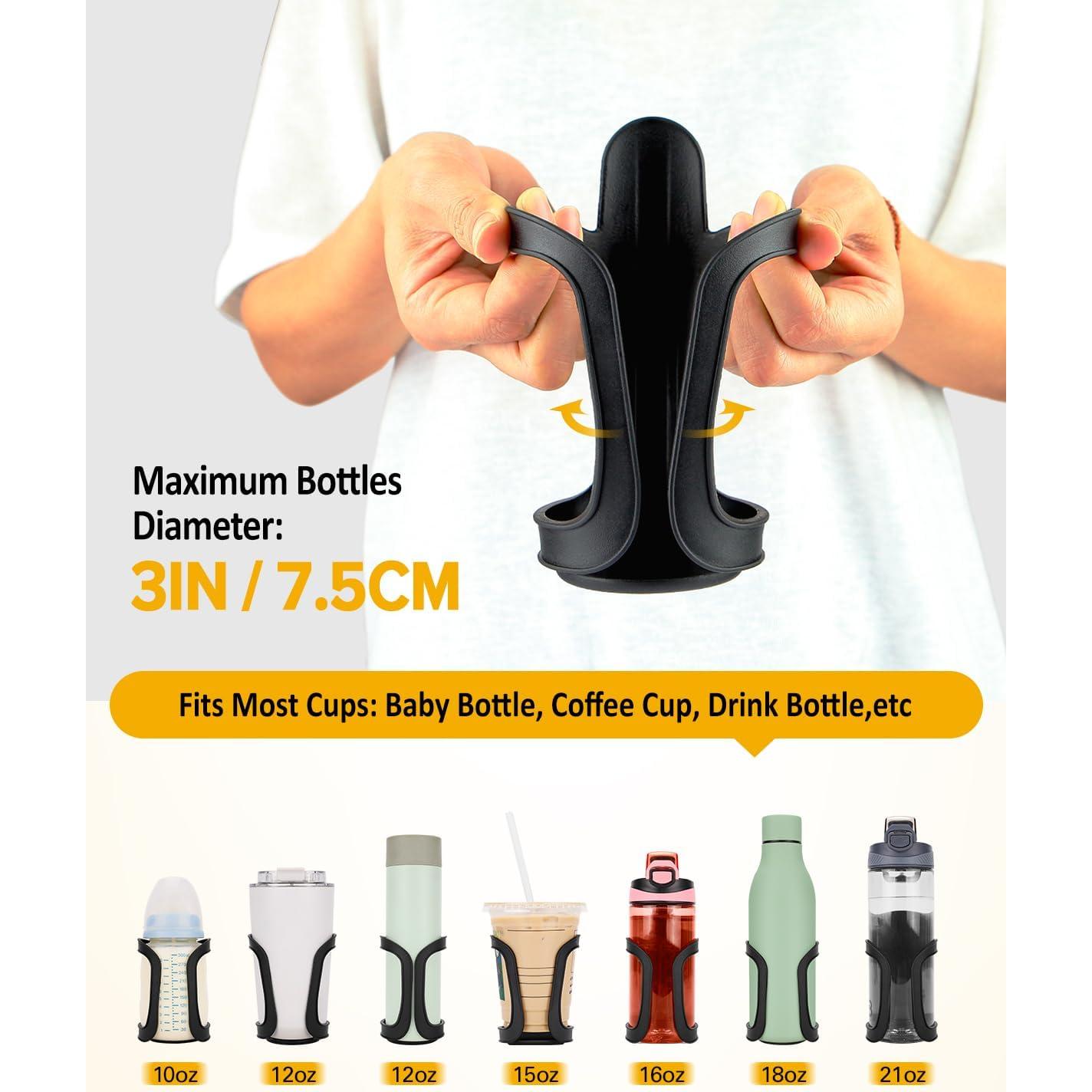 Soportes para Vasos BUNDLEPRO - 2 Piezas, Universal, Negro