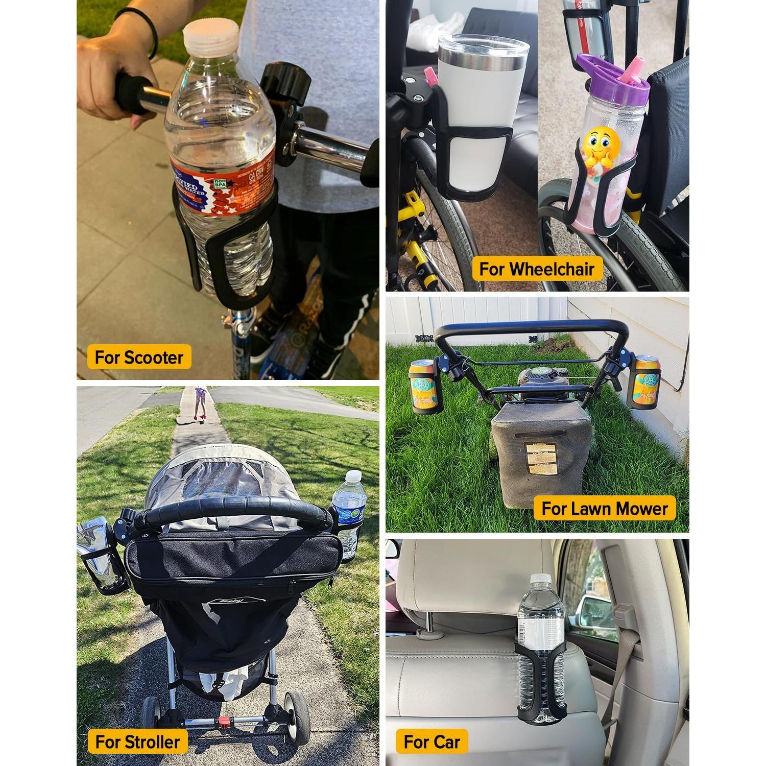 Soportes para Vasos BUNDLEPRO - 2 Piezas, Universal, Negro