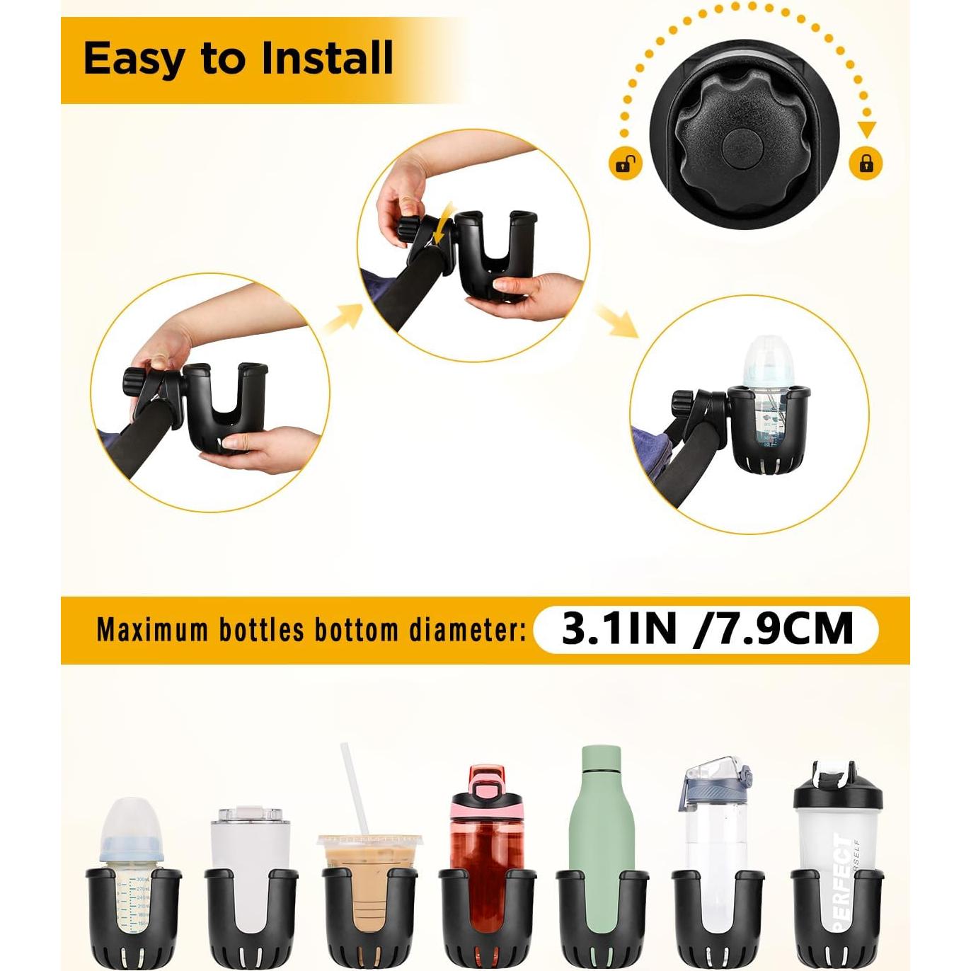 Soporte Universal para Tazas BUNDLEPRO 2 PCS Ajustable