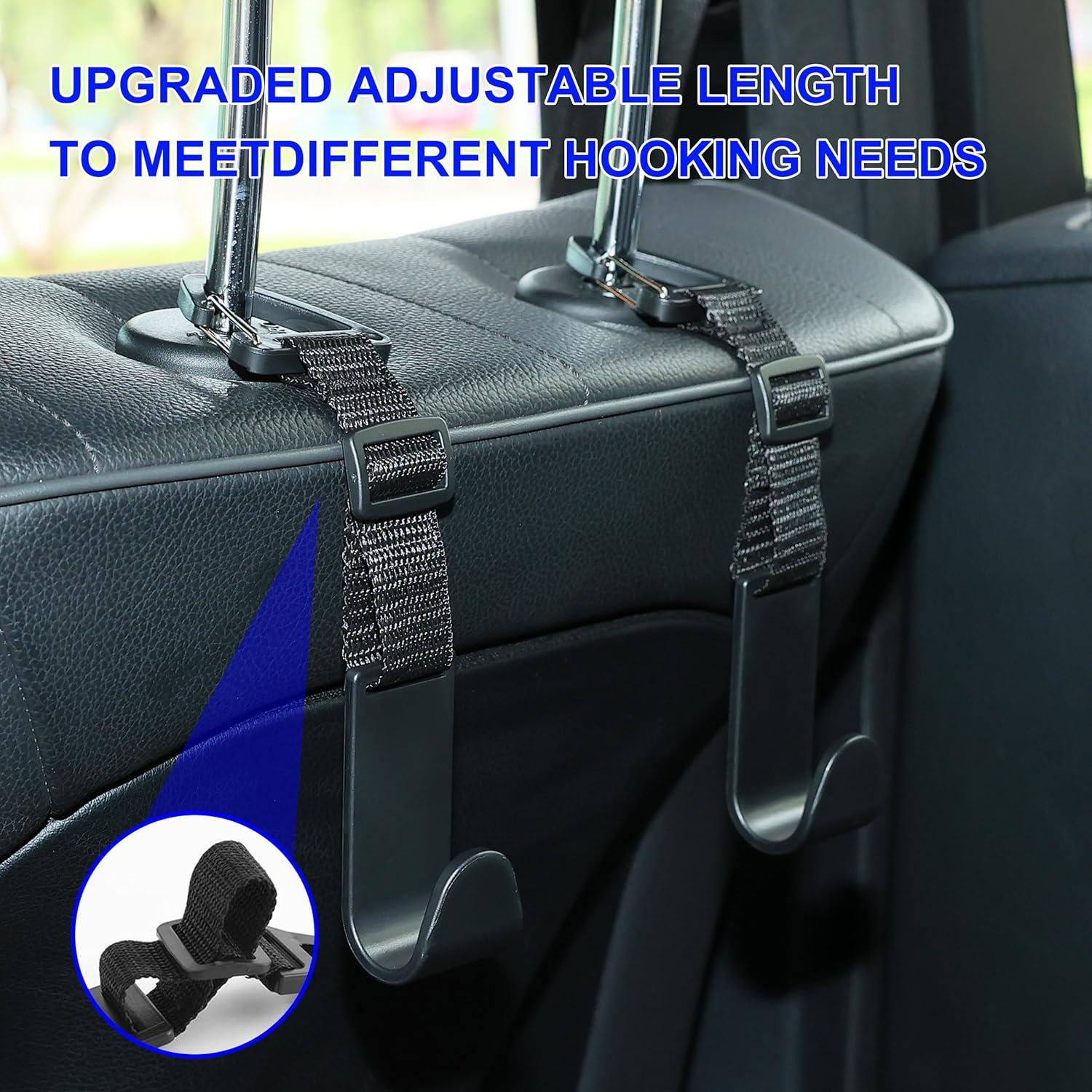 Ganchos para Reposacabezas Amooca Ajustables - Paquete de 4