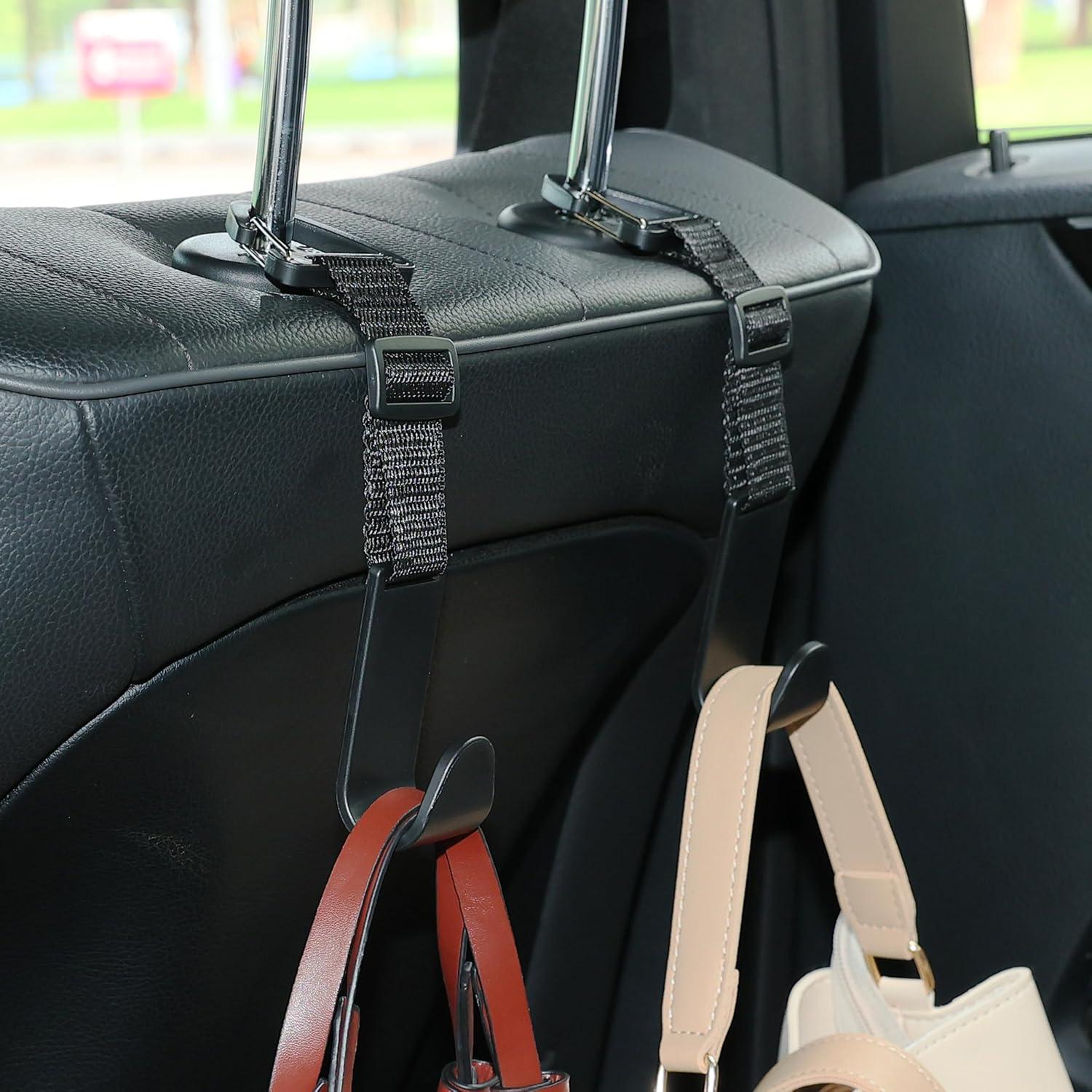 Ganchos para Reposacabezas Amooca Ajustables - Paquete de 4